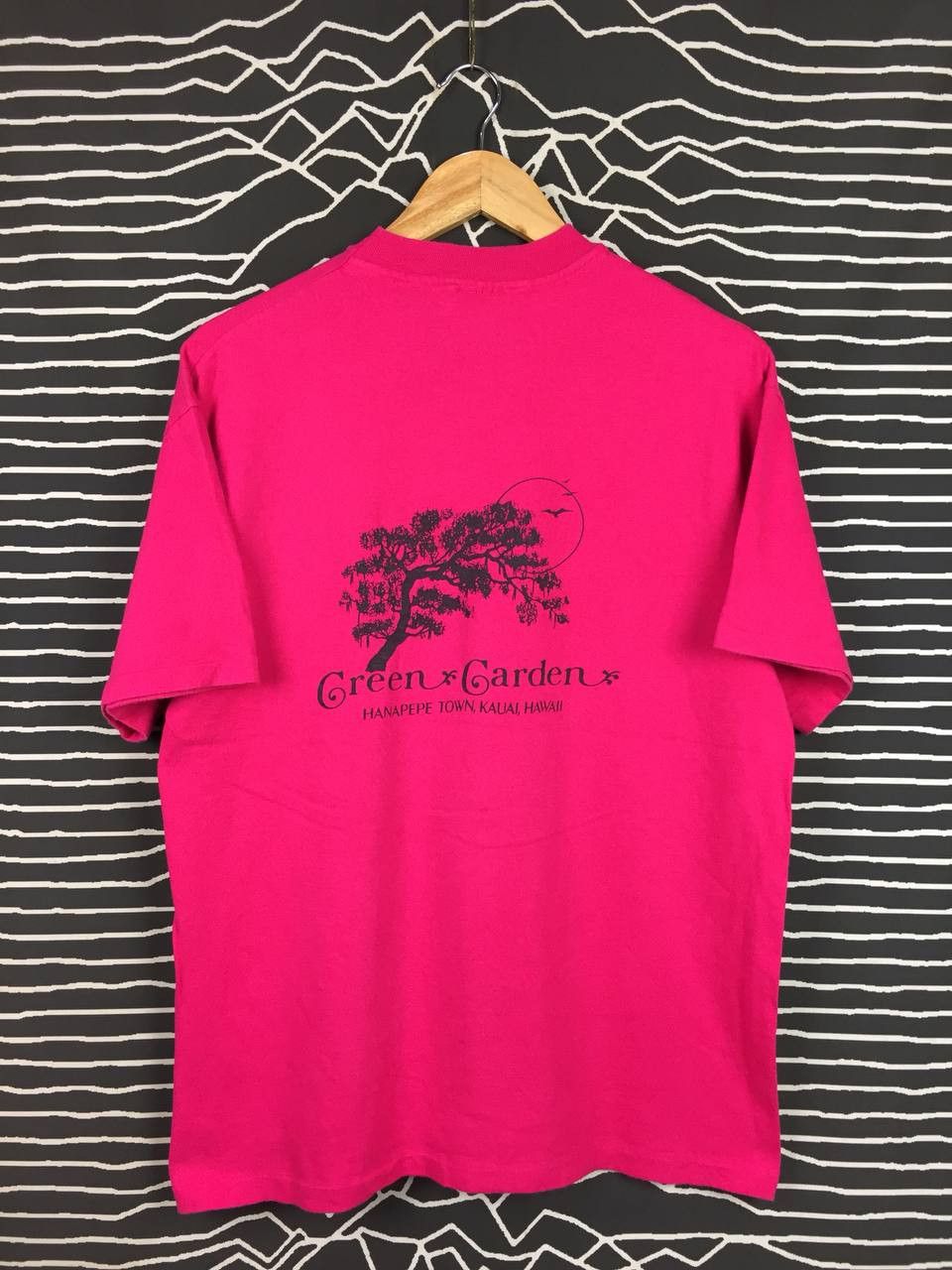 Hanes × Vintage Vtg 90s Green Garden Hanapepe Town Kauai Hawaii Tee Size US L / EU 52-54 / 3 - 2 Thumbnail