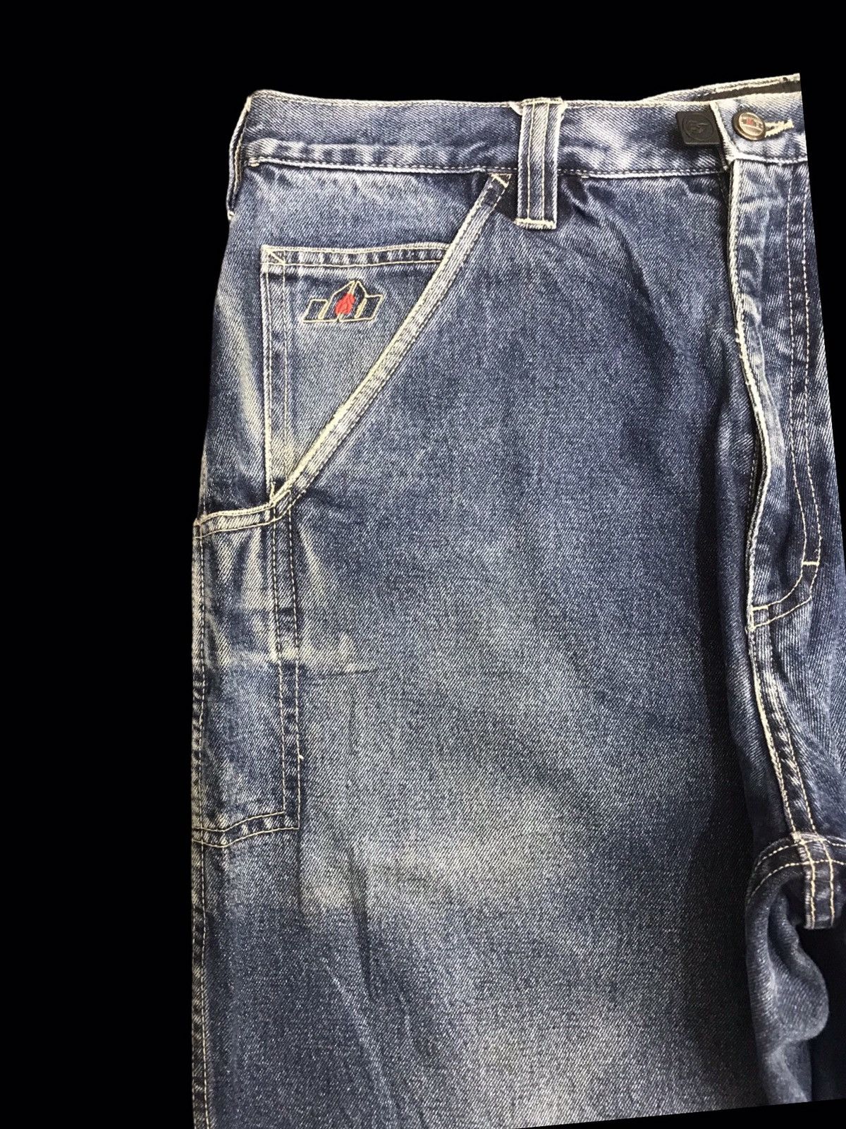 Vintage 🔥SUPER BAGGY🔥Vintage Johnny Blaze Baggy THRASHED DENIM F24 Size US 36 / EU 52 - 4 Thumbnail