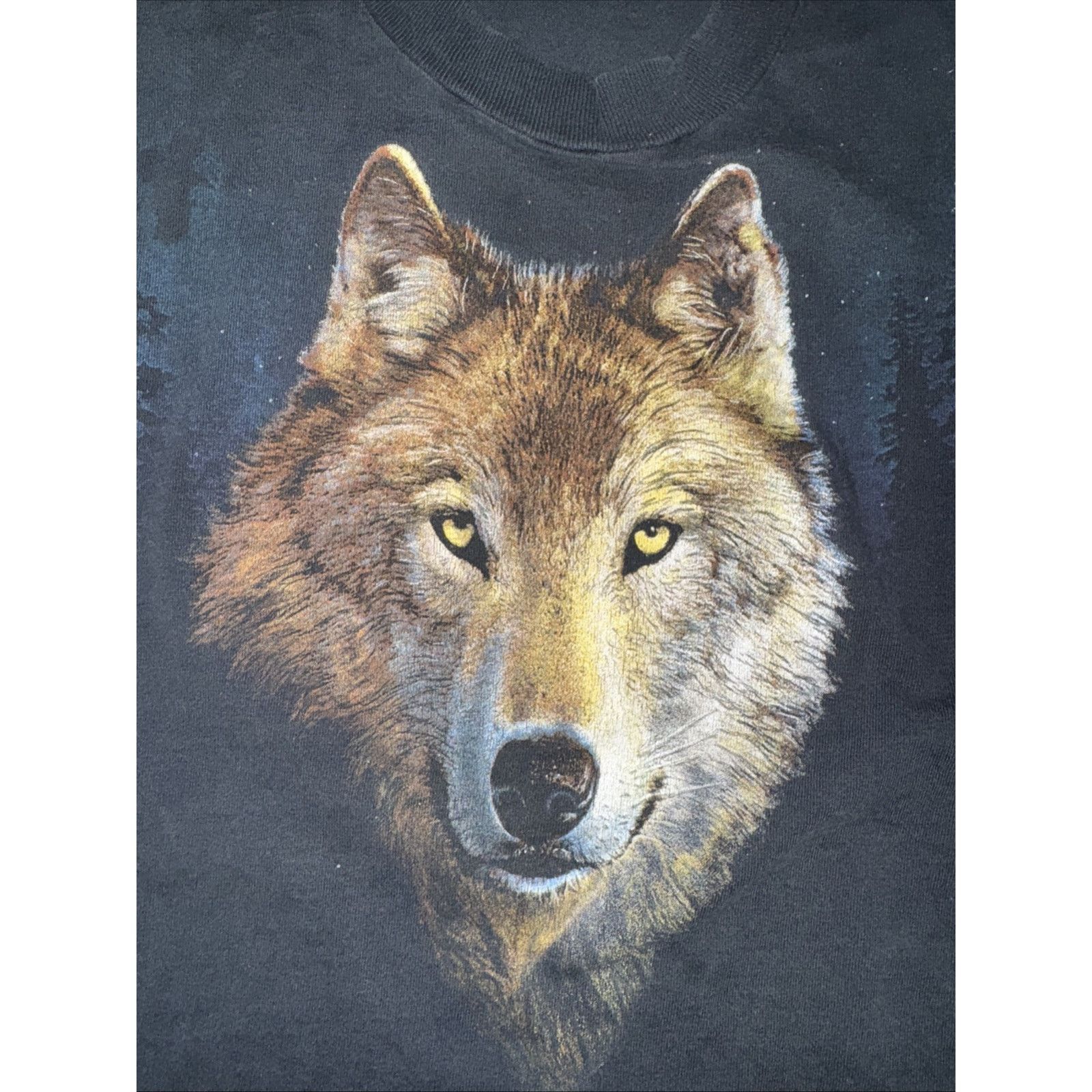 Fruit Of The Loom × The Mountain × Vintage VNT Single Stitch Wolf Long Sleeve Shirt Made In USA L 20x27 Size US L / EU 52-54 / 3 - 2 Thumbnail