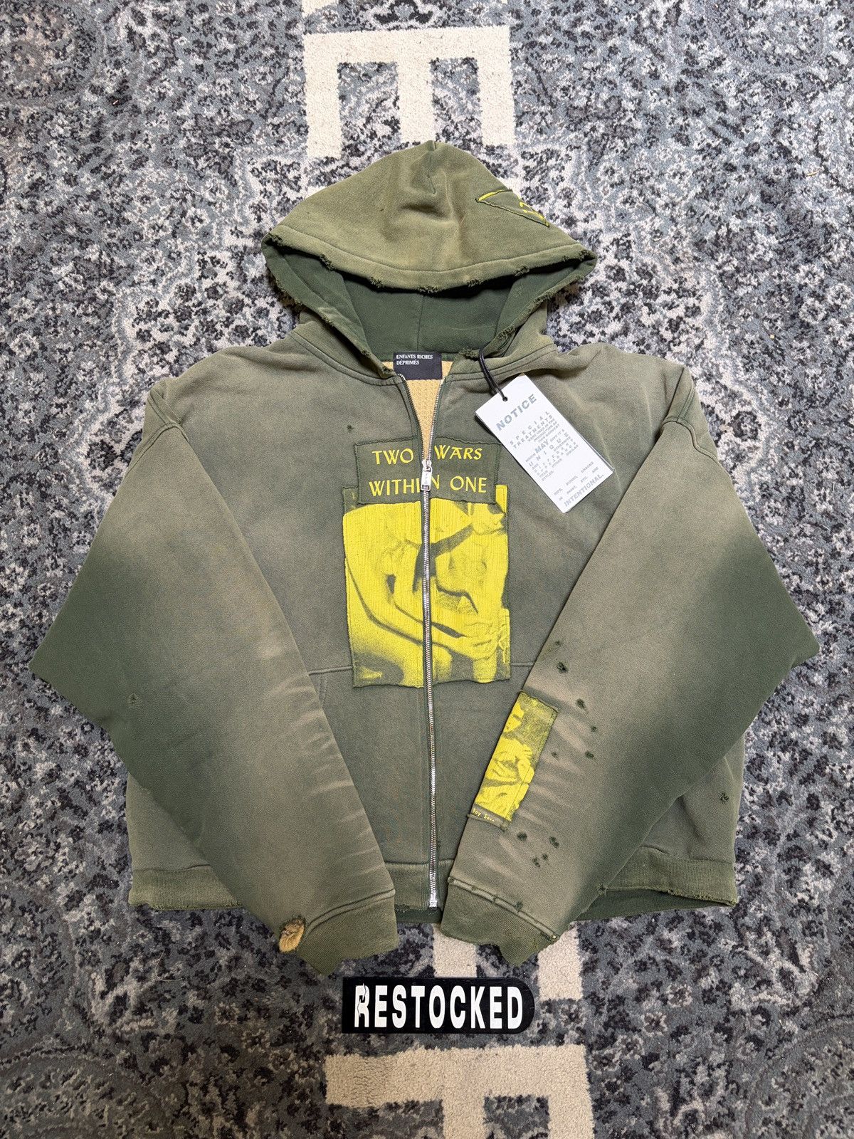 Enfants Riches Deprimes BRAND NEW ERD TWO WARS THERMAL ZIP UP Size US XL / EU 56 / 4 - 1 Thumbnail