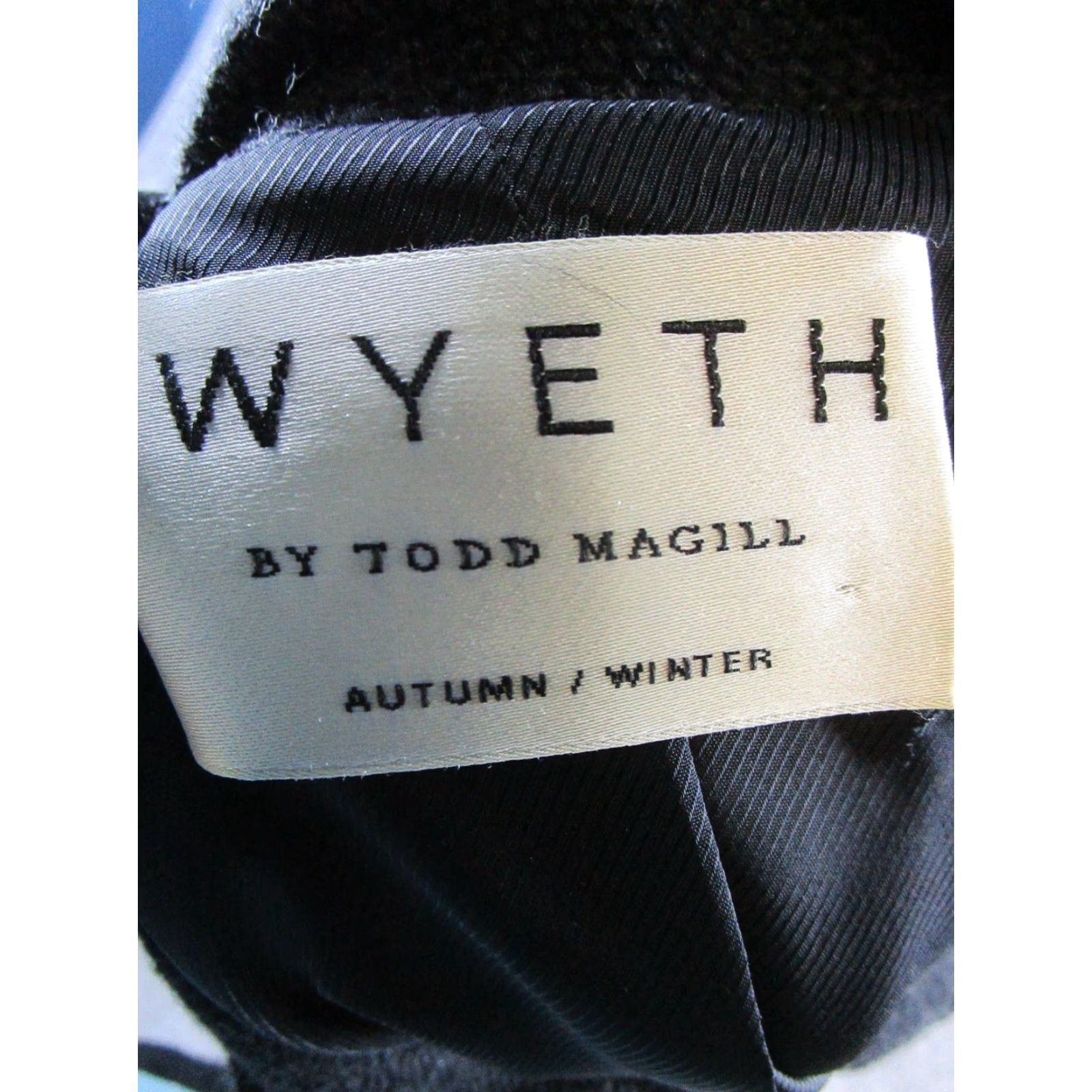 Vintage Wyeth Pea Coat Womens Medium Black Wool Knit Coat Womens M Black Wyeth Pea Coat Regular Wool Size M / US 6-8 / IT 42-44 - 3 Thumbnail