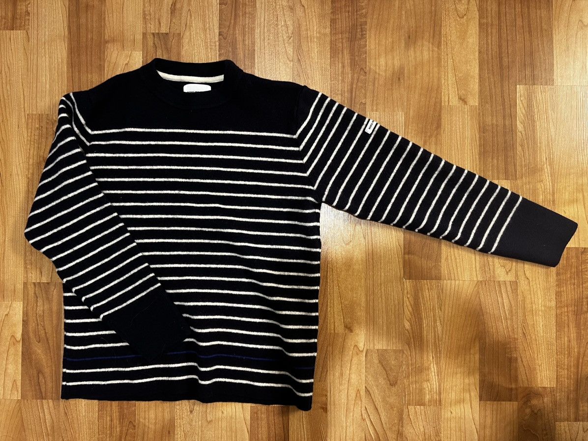 image of Norse Projects Norse Project Navy Cream Striped Sweater in Blue, Men's (Size Small)