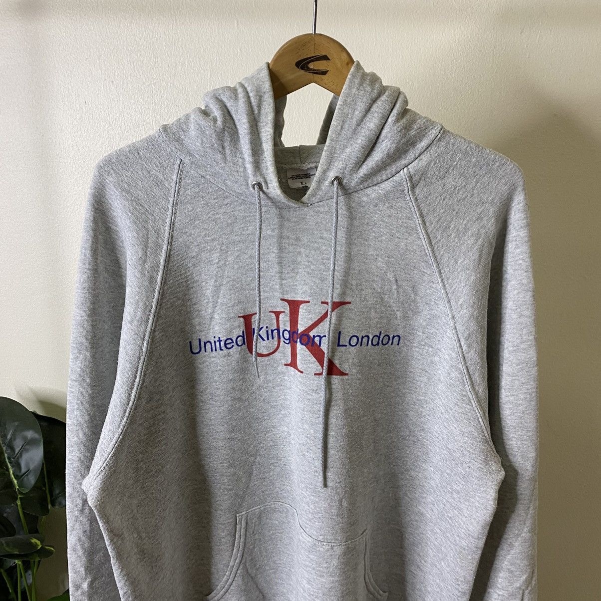 Vintage 1990s United Kingdom UK Pullover Hoodie Size US L / EU 52-54 / 3 - 2 Thumbnail