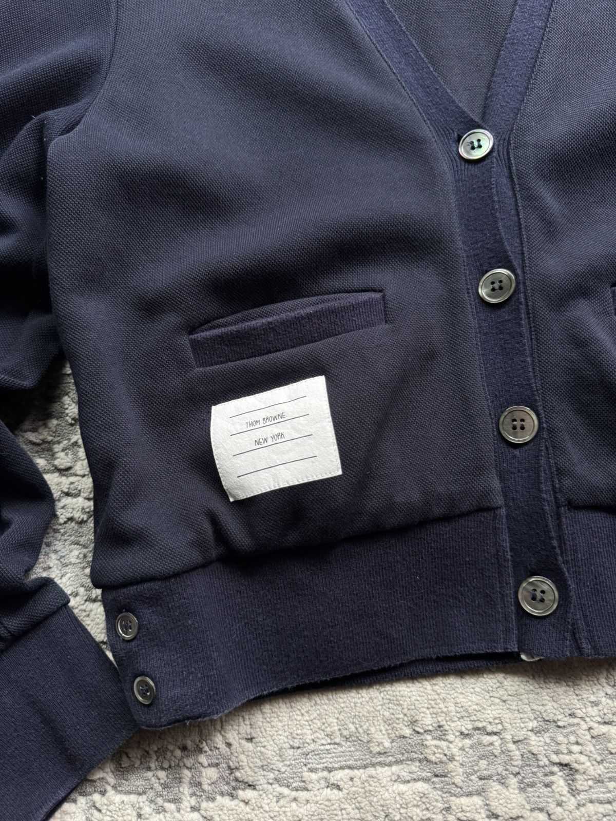 Thom Browne Thom Browne Womens Cotton Navy Cardigan Size 3 Made in Italy Size M / US 6-8 / IT 42-44 - 4 Thumbnail
