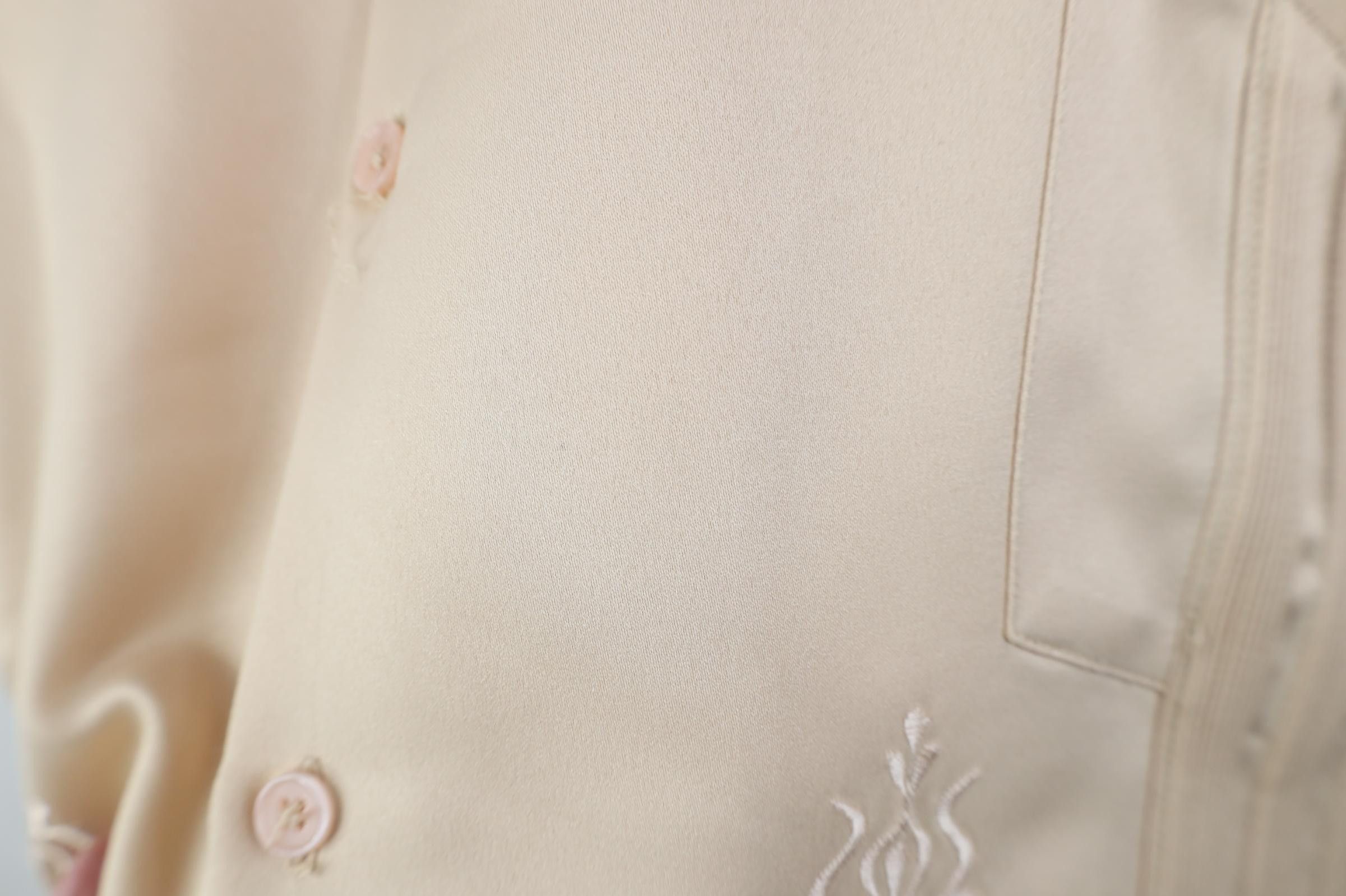 Vintage Vintage 90s Rockabilly Western Wedding Button Shirt Beige Size US XXL / EU 58 / 5 - 8 Thumbnail