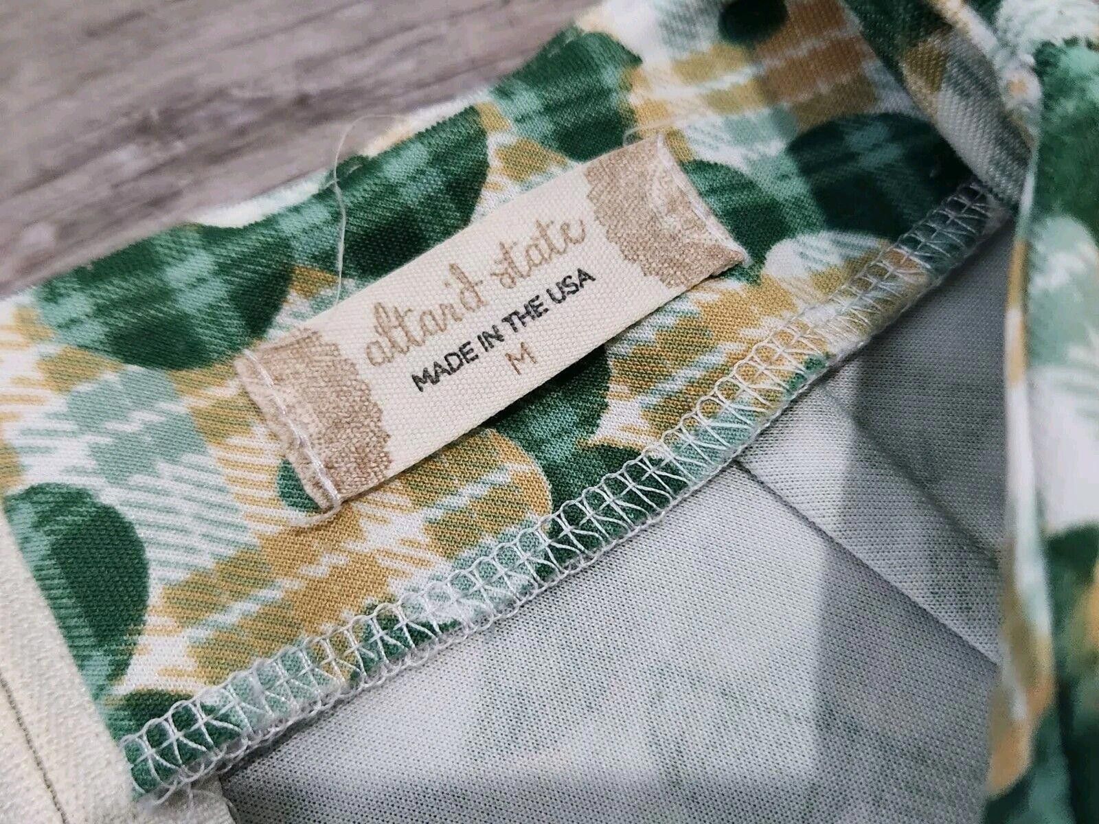 Designer Altar'd State Mini Skirt Medium Green Retro Floral Stretch Size 32" / US 10 / IT 46 - 2 Thumbnail
