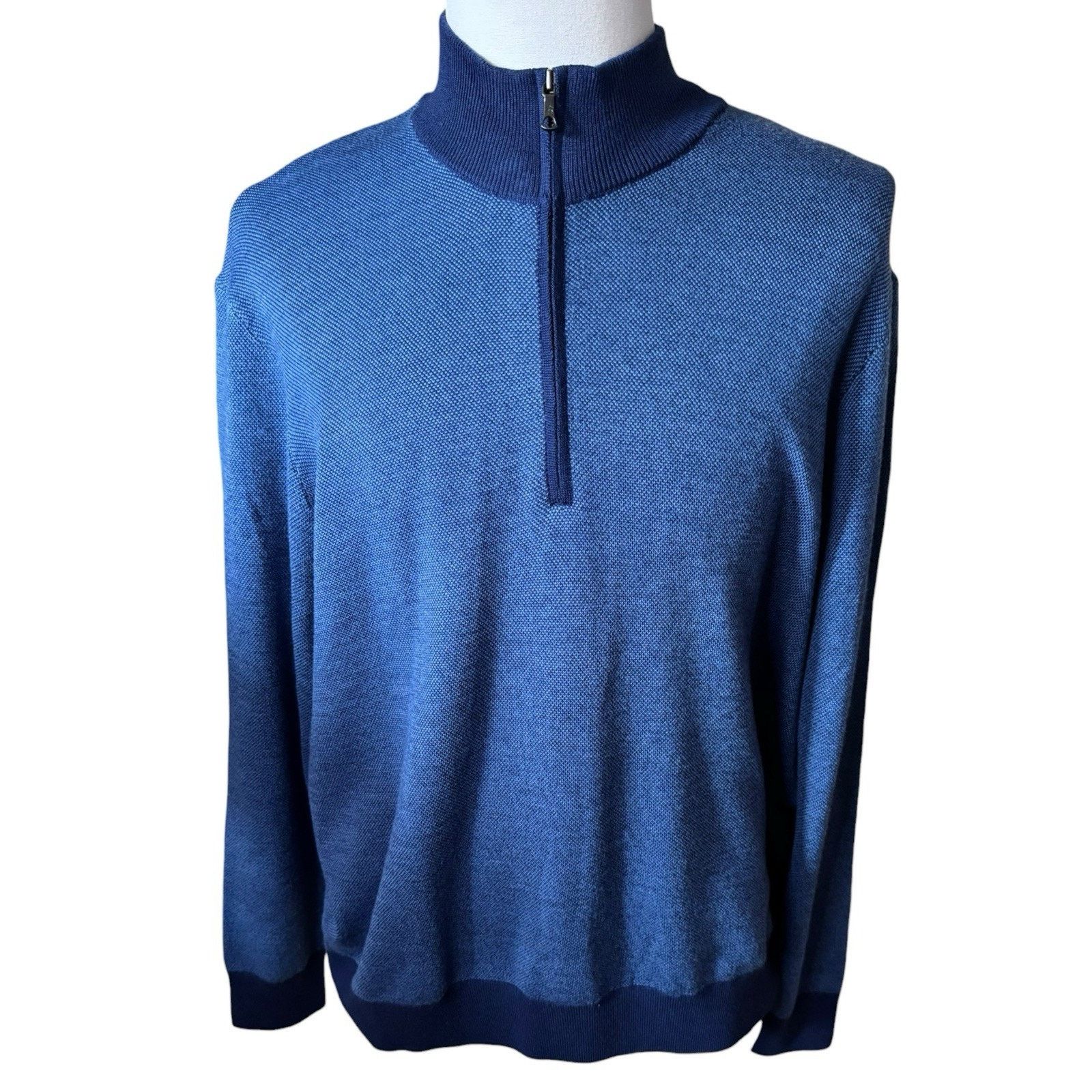Brooks Brothers Brooks Brothers Sweater Blue Extra Fine Merino Wool Size US XXL / EU 58 / 5 - 1 Thumbnail