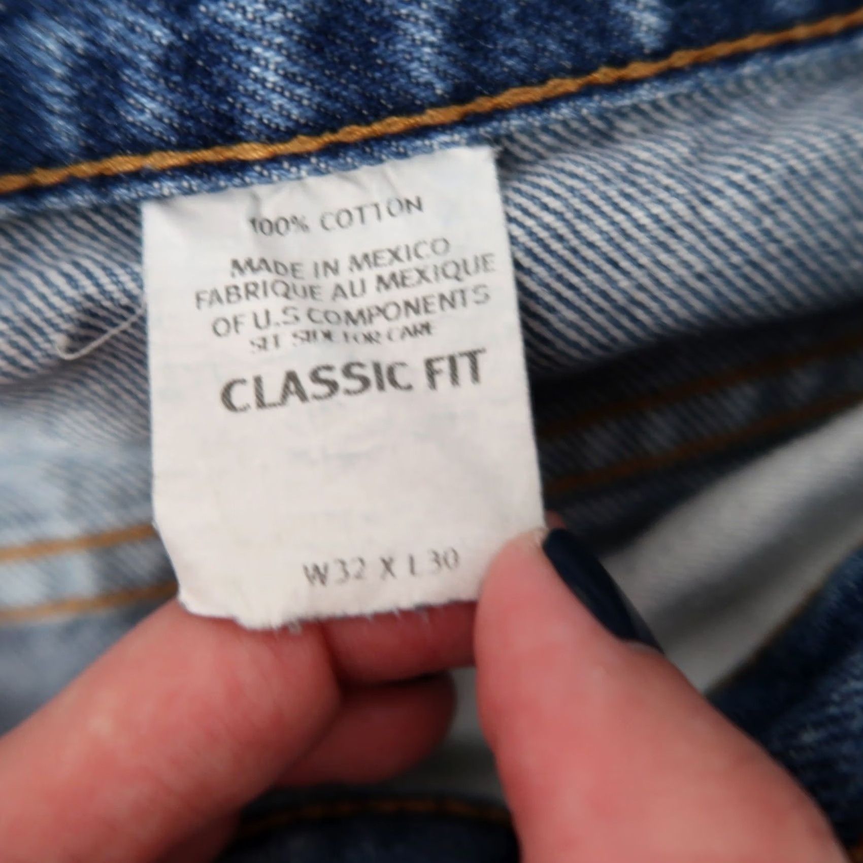 Eddie Bauer VINTAGE Eddie Bauer Jeans Classic Fit Straight Leg Blue 90s Mens 32x30 Jeans Size US 32 / EU 48 - 5 Thumbnail