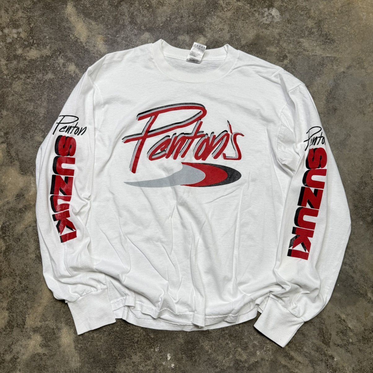 Vintage vintage suzuki longsleeve motorcross biker tshirt Size US L / EU 52-54 / 3 - 2 Thumbnail