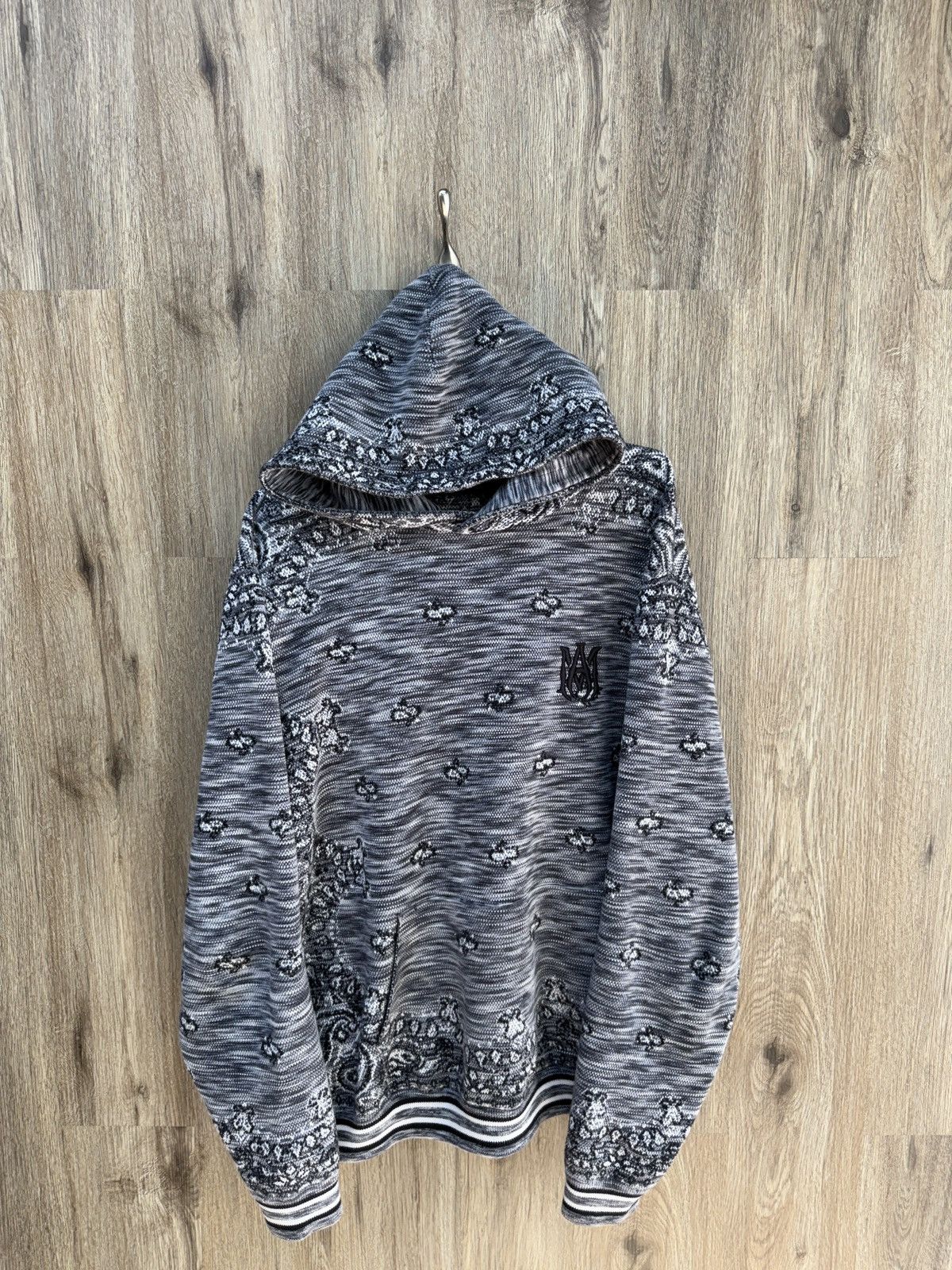 Amiri Amiri Bandana Grey Hoodie Size US XXL / EU 58 / 5 - 1 Thumbnail