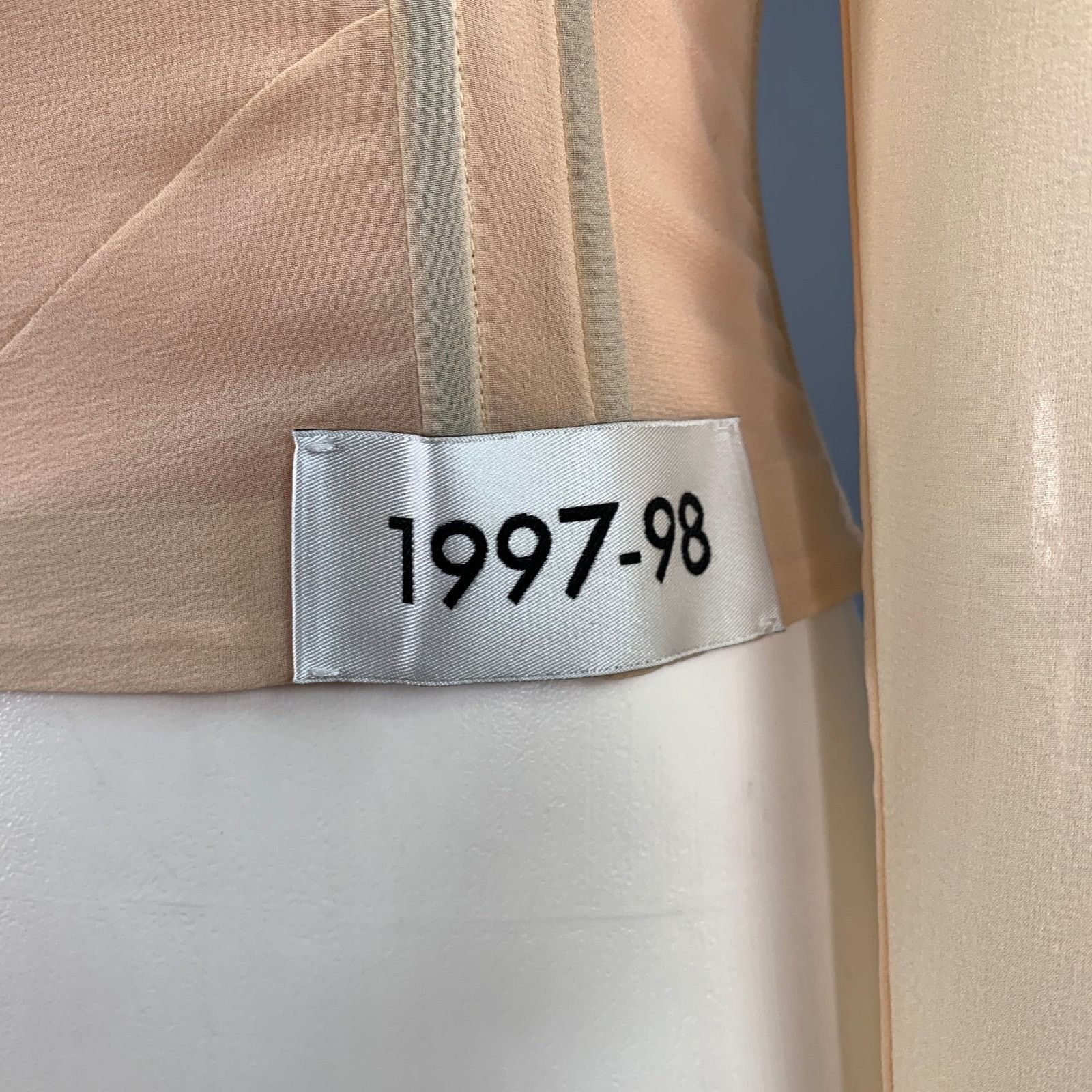 Dolce & Gabbana SS23 1997-98 Re-issue 6 Beige Silk Blend Corset Dress Top Size M / US 6-8 / IT 42-44 - 3 Thumbnail