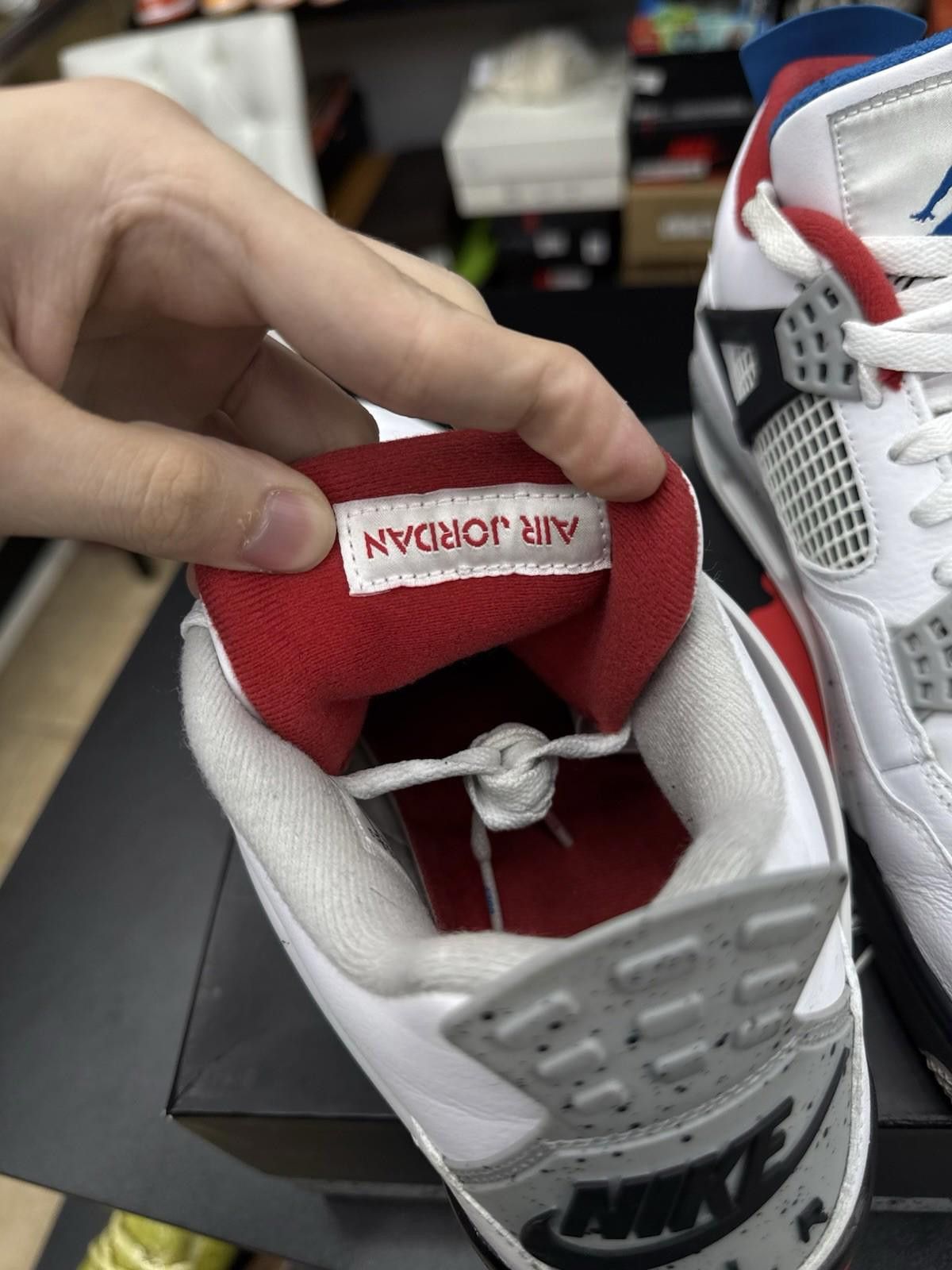 Jordan Brand Size 11 Jordan 4 Retro SE Mid What The 4 White Leather Grey Size US 11 / EU 44 - 6 Thumbnail