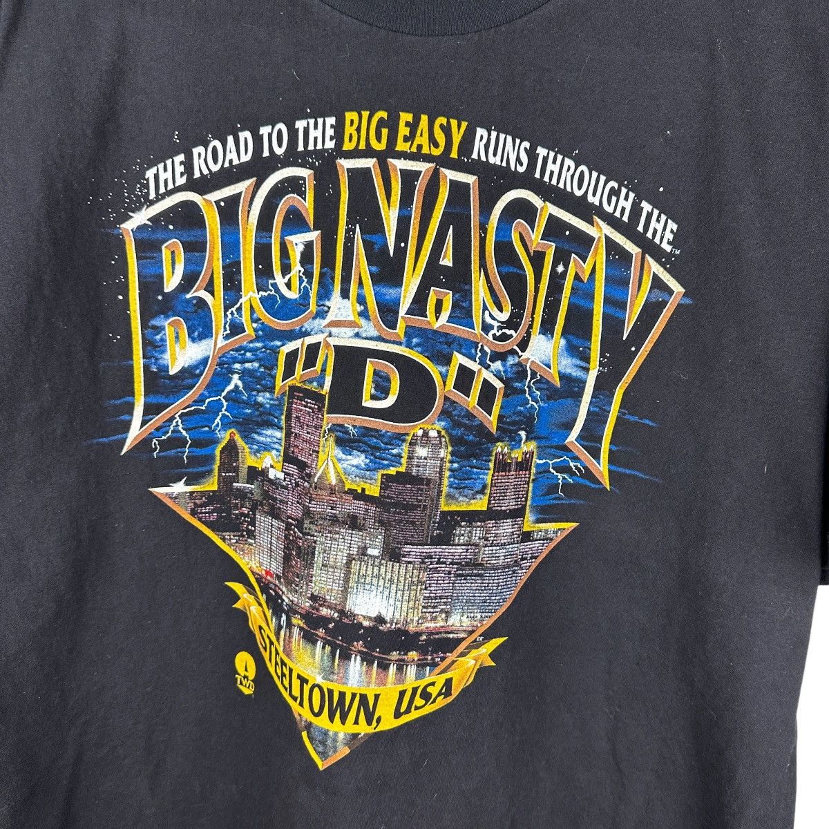 Vintage Vintage 90s Pittsburgh Steelers Big Nasty D Shirt Size US XL / EU 56 / 4 - 2 Thumbnail