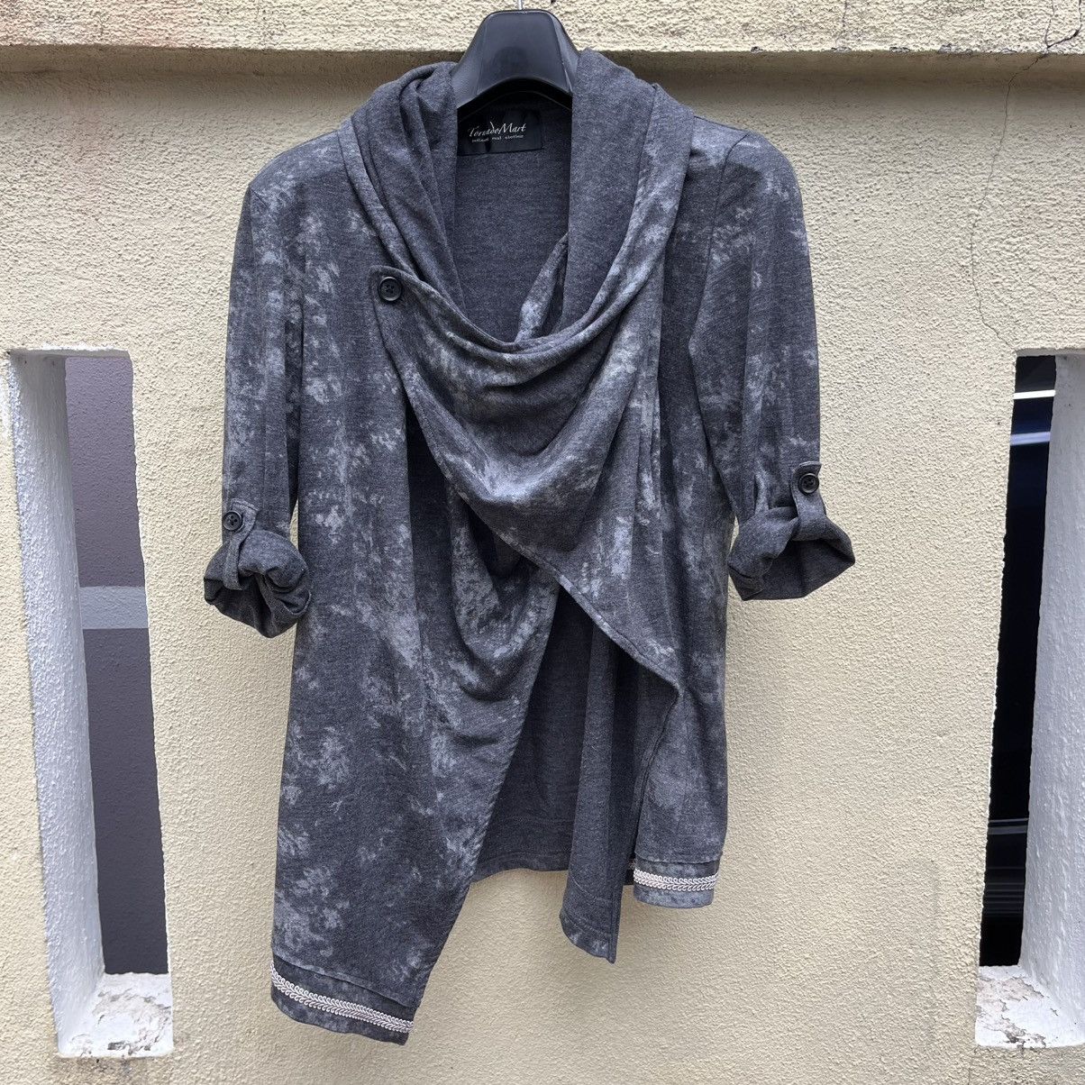 Tornado Mart Asymmetrical light hoodie in grey Size US M / EU 48-50 / 2 - 12 Thumbnail
