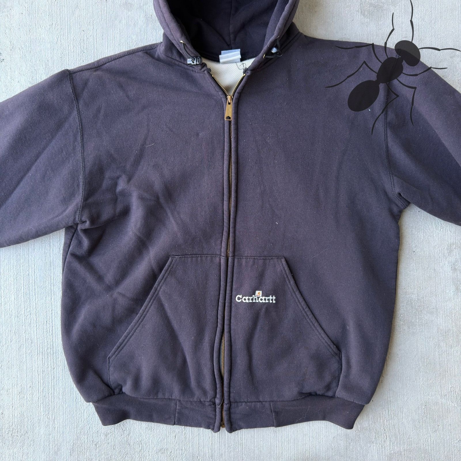 Carhartt × Vintage Carhartt black hoodie work wear sweatshirt Size US XL / EU 56 / 4 - 2 Thumbnail