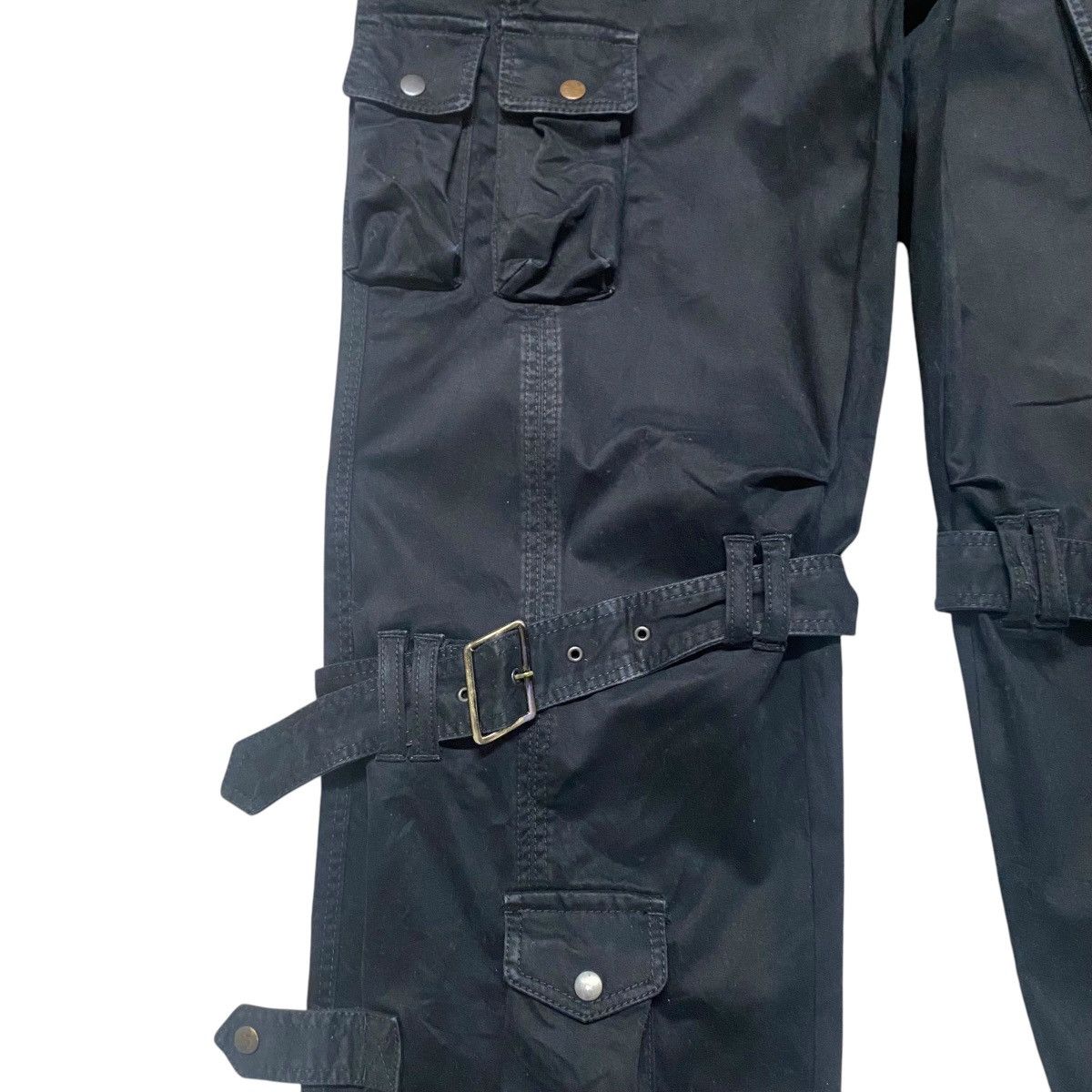 Tete Homme TETE HOMME Black Moleskin Bondage Cargo Pants Size US 32 / EU 48 - 6 Thumbnail