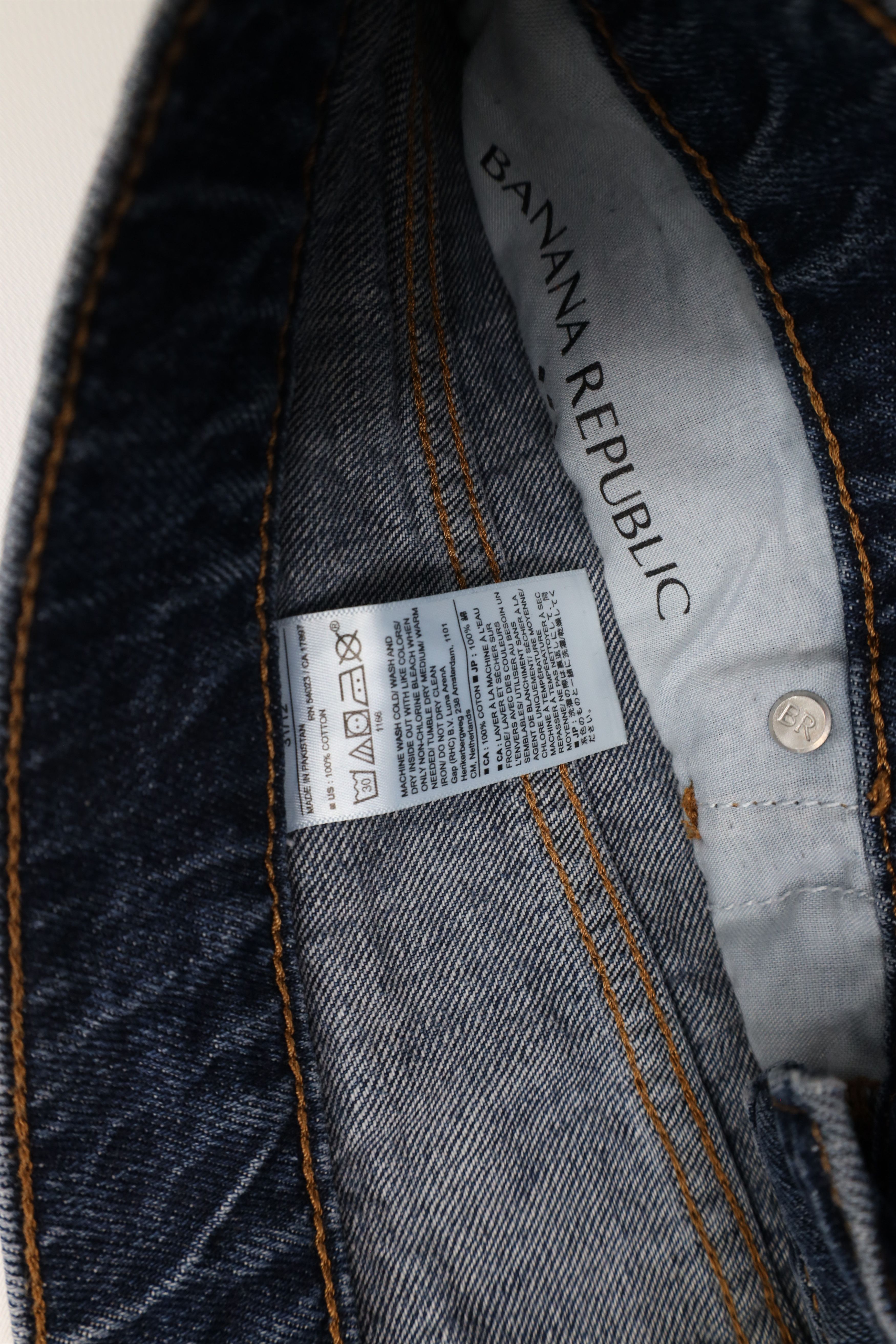 Banana Republic × Vintage Banana Republic High Rise Straight Fit Denim Jeans Blue Size 31" - 9 Thumbnail