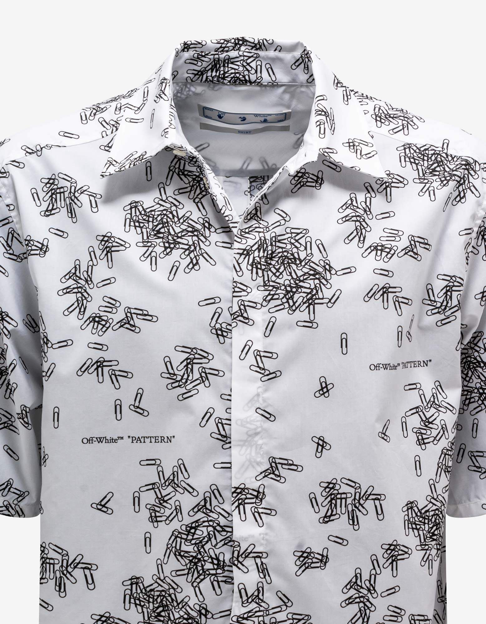 Off-White Off-White White Paperclip Print Shirt Size US S / EU 44-46 / 1 - 3 Thumbnail