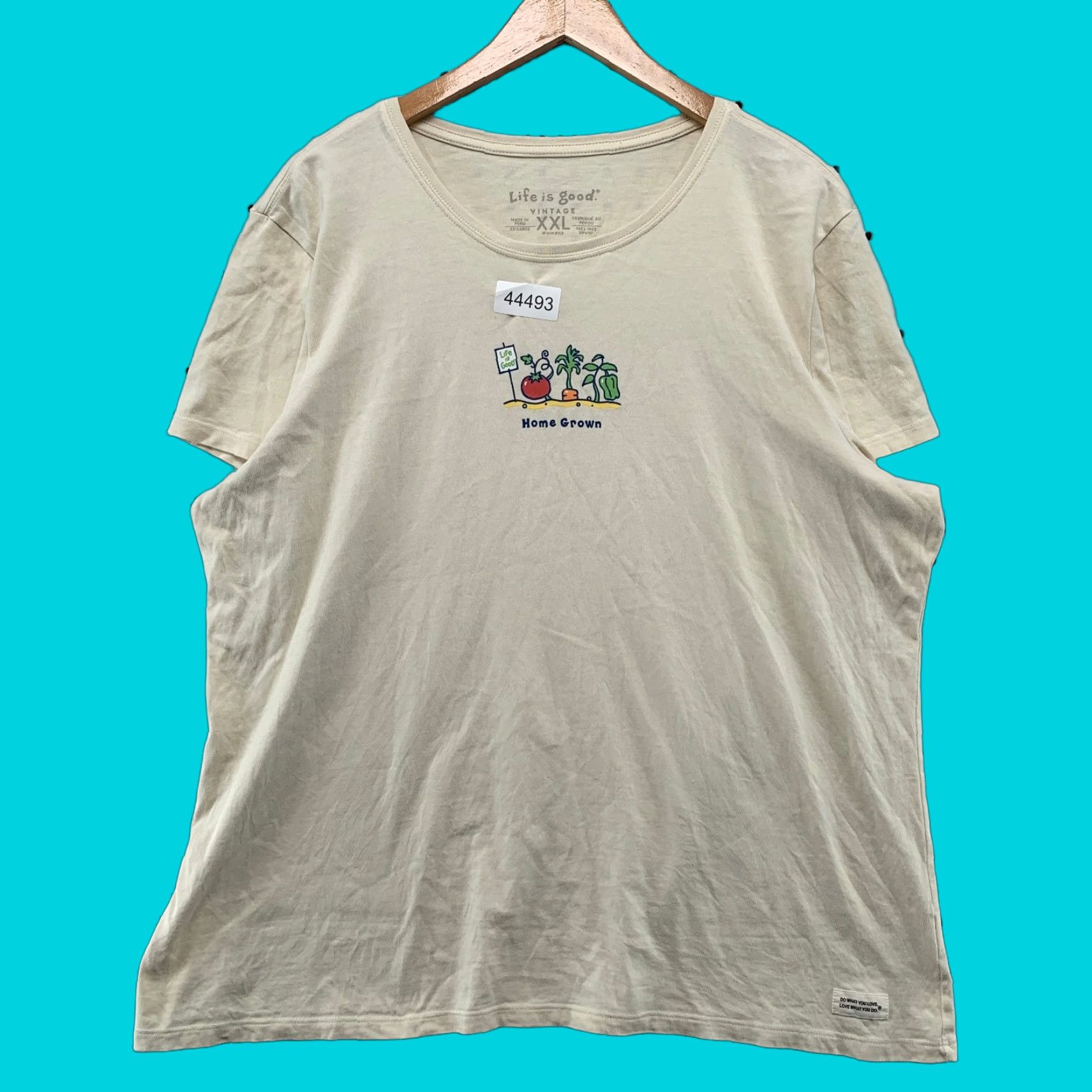 Life is Good Life is Good Gardner Shirt Womens 2XL Beige Vintage Home Grown Plants Vegetable Size XXL / US 16-18 / IT 52-54 - 1 Thumbnail