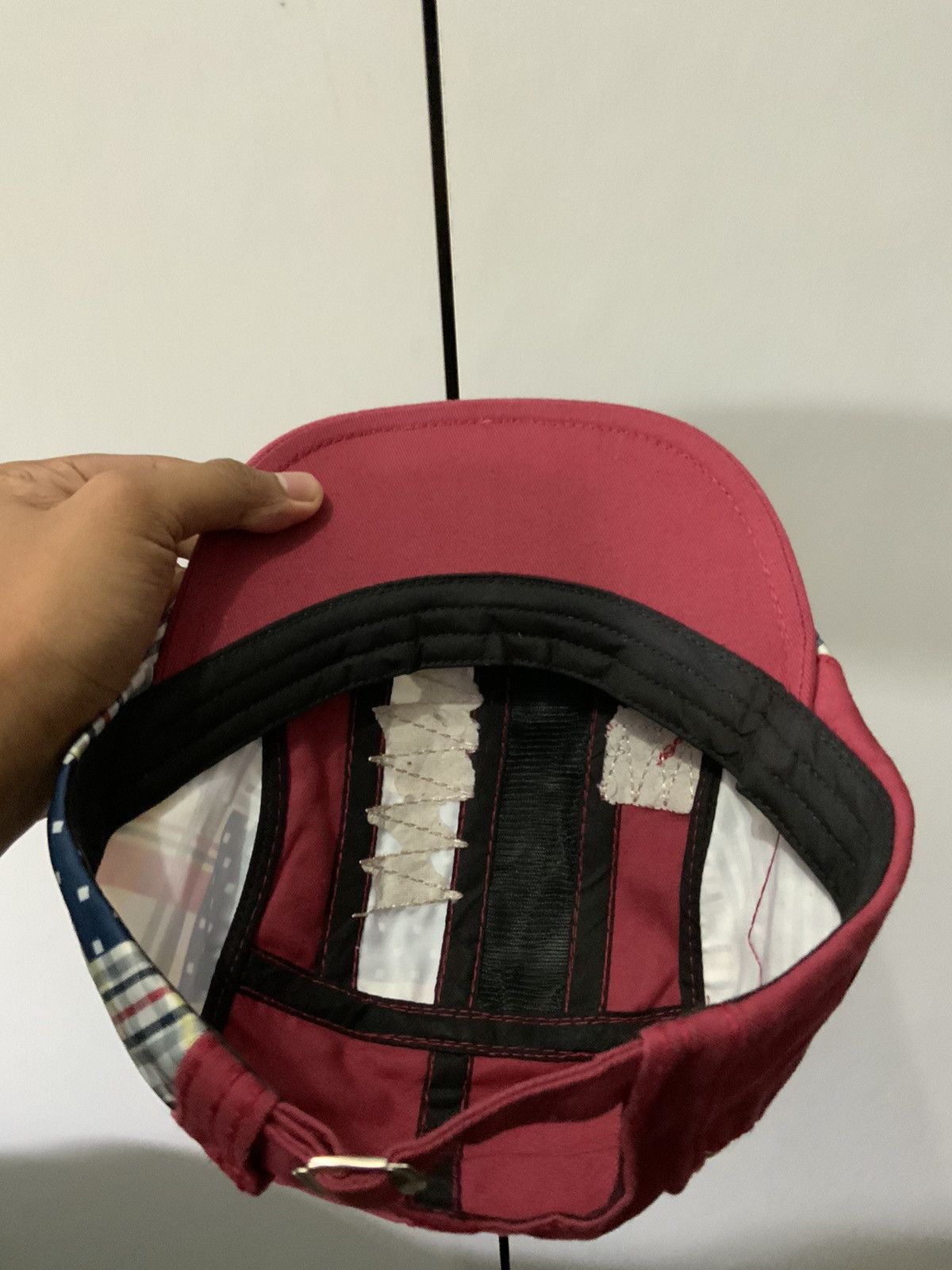 If Six Was Nine Jamont Patchwork Boro Sashiko Flat Beretta Hat Size ONE SIZE - 8 Thumbnail