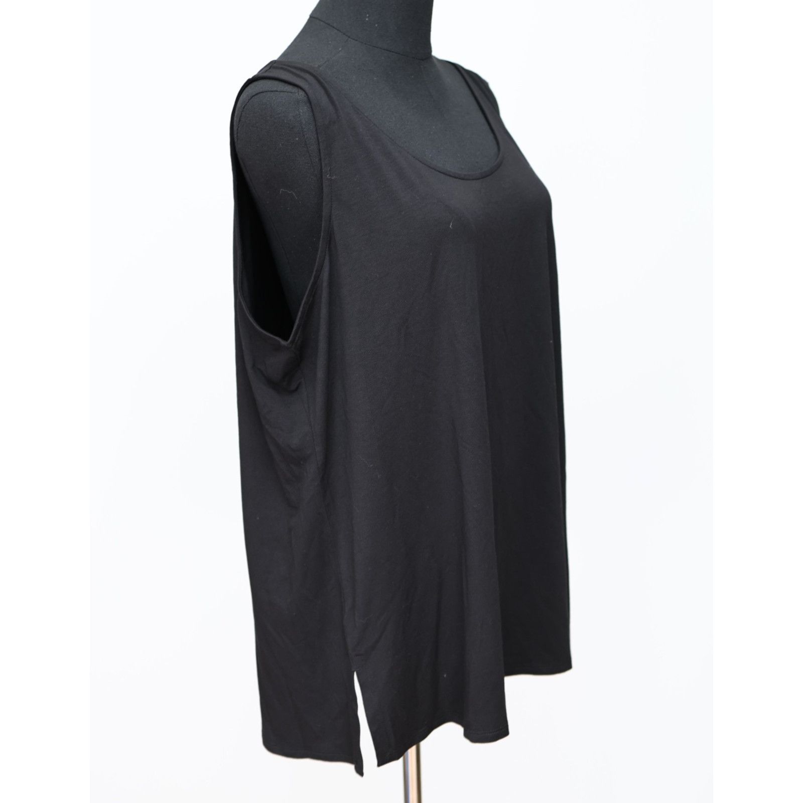 Eileen Fisher EILEEN FISHER Black Basic Tencel Lyocell Tank Top Size XL Size XL / US 12-14 / IT 48-50 - 3 Thumbnail