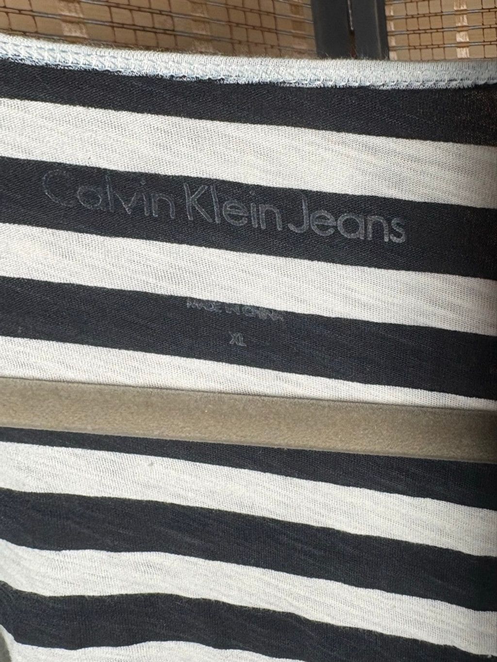 Calvin Klein Calvin Klein Jeans Black & White Striped Long Sleeve Tee Size XL / US 12-14 / IT 48-50 - 2 Thumbnail