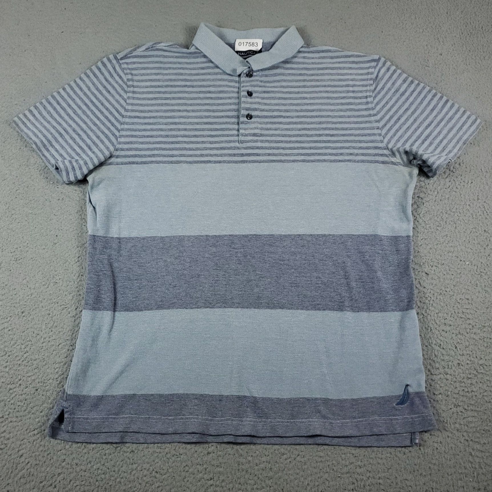 Nautica Nautica Polo Shirt Blue Striped Golf Casual XL Mens Short Sleeve Size US XL / EU 56 / 4 - 2 Thumbnail