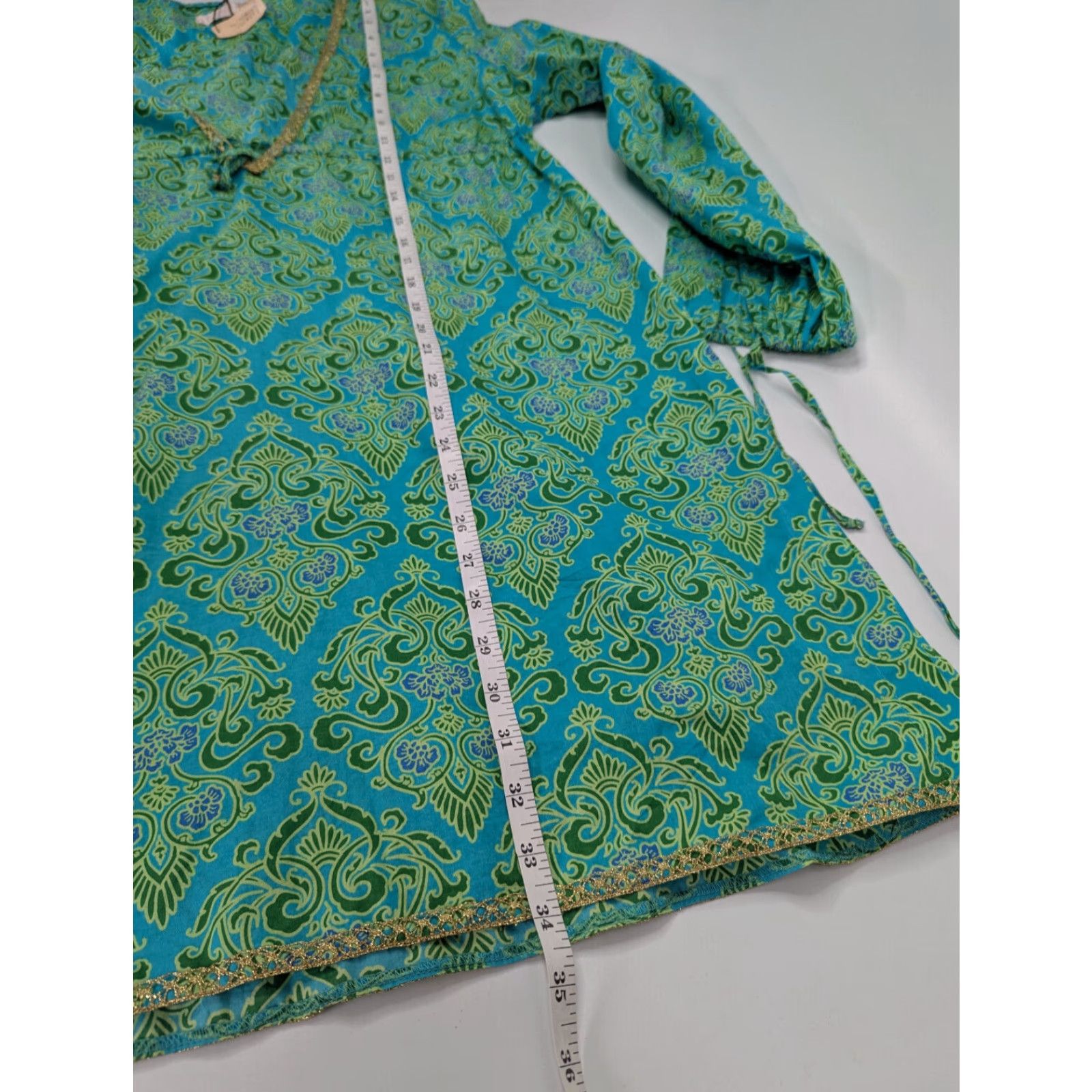Victoria's Secret Victoria’s Secret Women's Cover-up Mini Dress Boho Beach Green M/L Floral Cotton Nylon Lace 90s Vintage Size M / US 6-8 / IT 42-44 - 5 Thumbnail