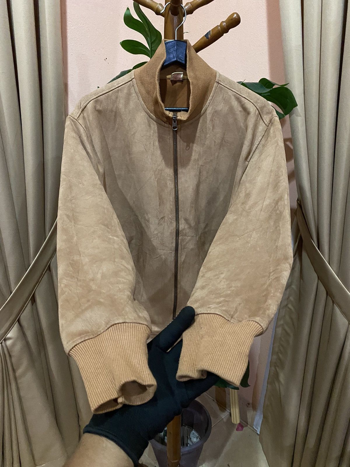 Japanese Brand Purple & Yellow Vintage Tan Bomber Jacket Size US M / EU 48-50 / 2 - 5 Thumbnail
