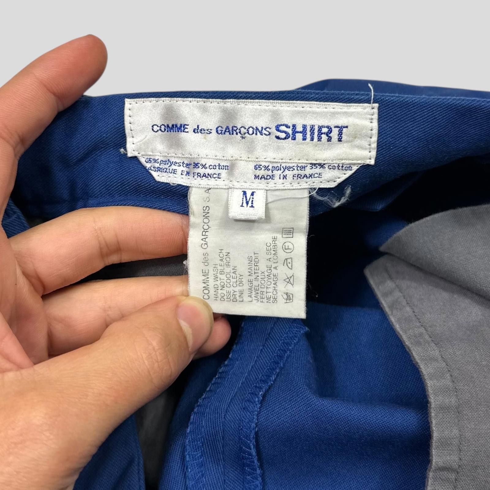 Comme des Garcons CDG SHIRT 90’s Blue Polycotton Adjustable Trousers - M Size US 33 - 7 Thumbnail
