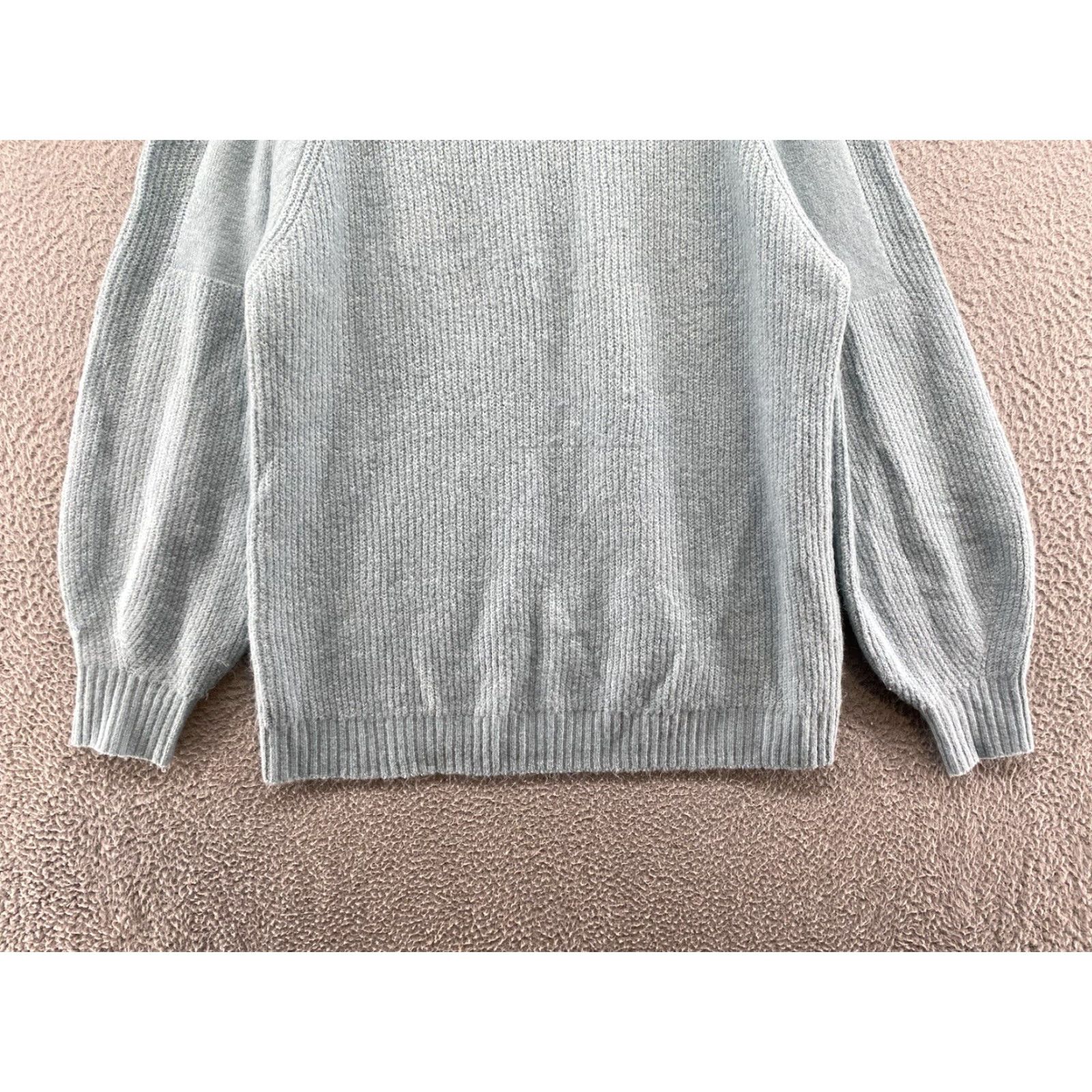Vintage STACCATO Sweater Shirt Womens Ribbed Knit Soft Acrylic Pullover Size L Blue 90s ITA Fair Isle Crew Neck Vtg? Size L / US 10 / IT 46 - 3 Thumbnail