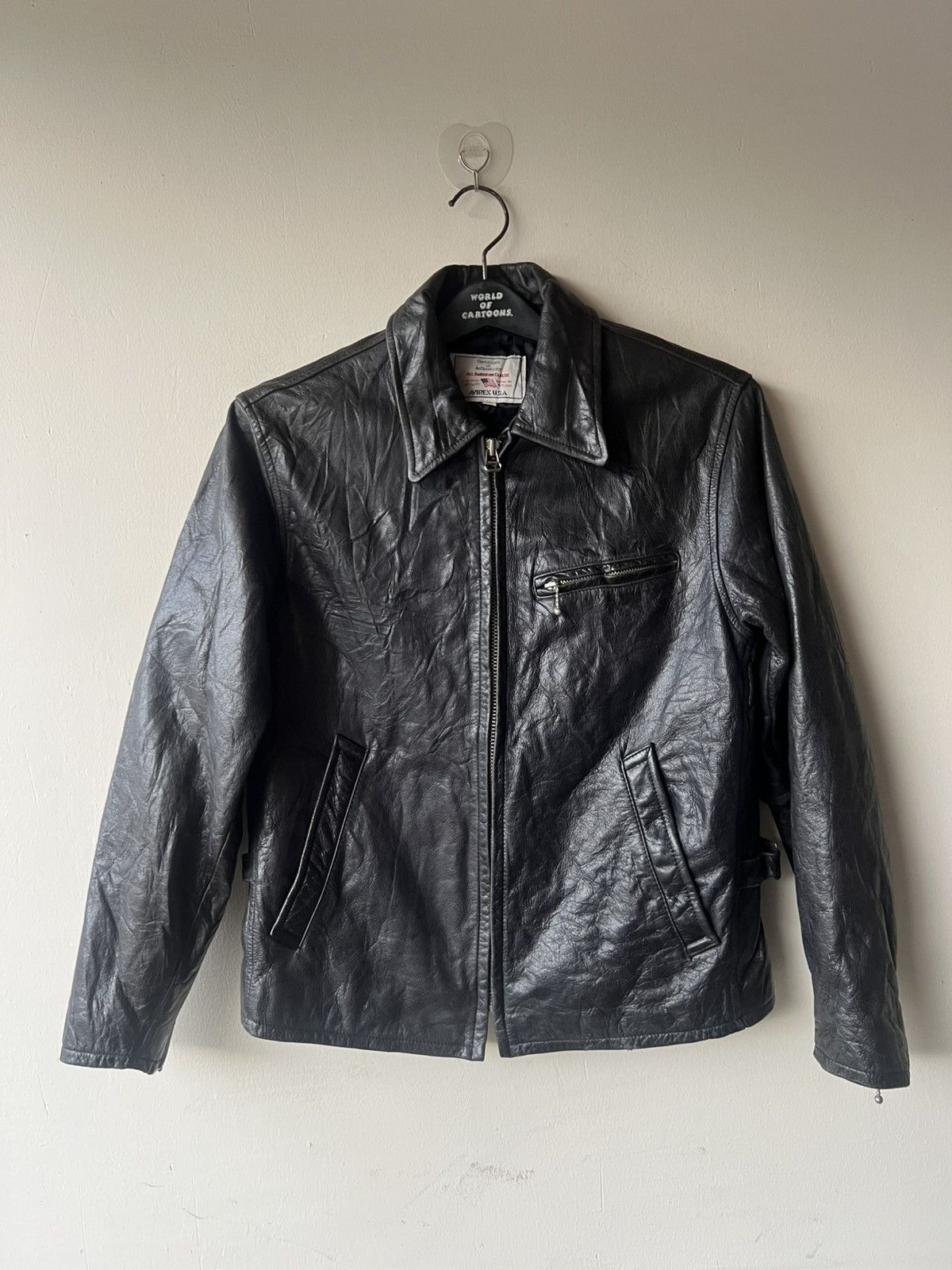 Avirex Vintage 2000s Y2K Avirex Cowhide Leather Sports Jacket Size US S / EU 44-46 / 1 - 2 Thumbnail
