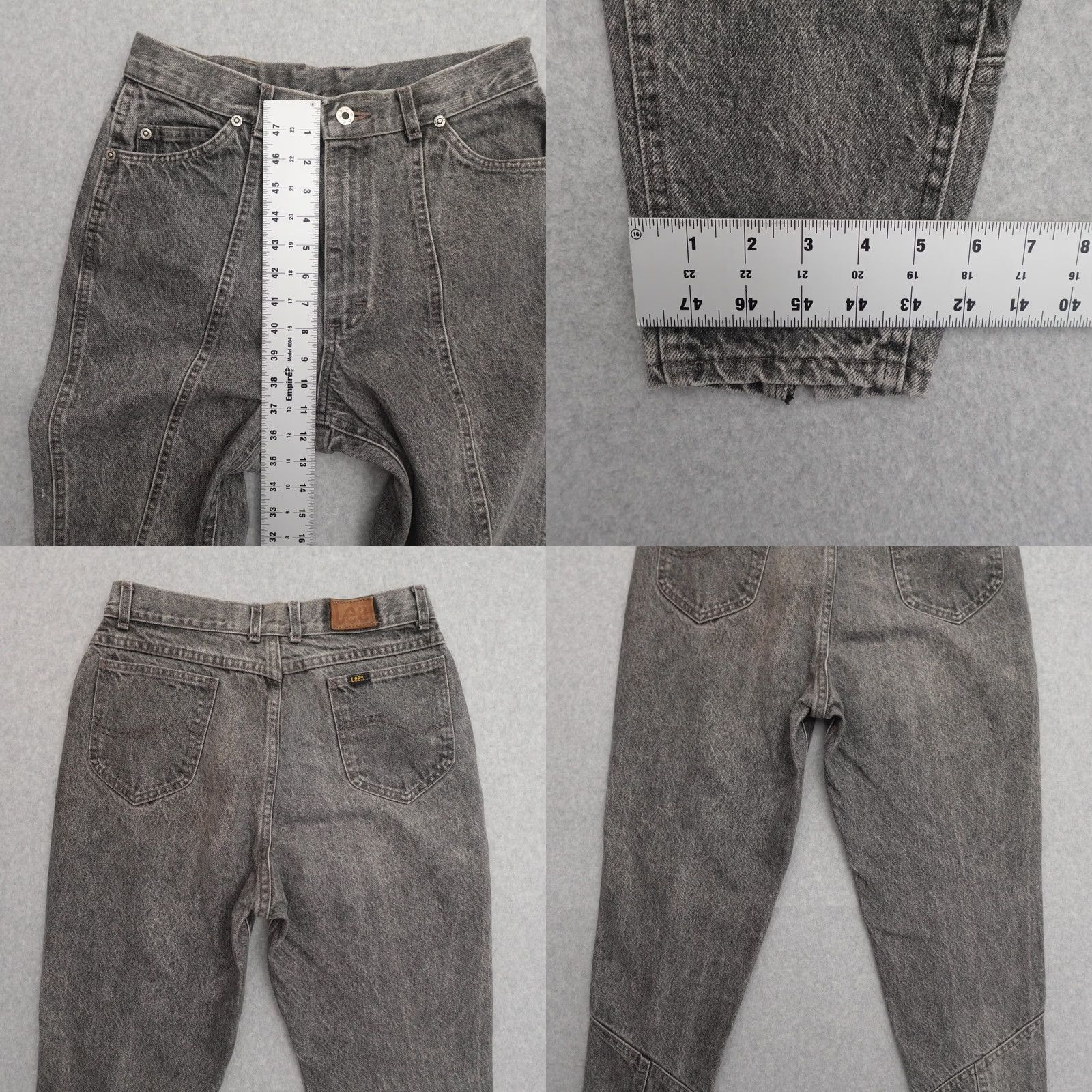 Lee VINTAGE Lee Womens Size 13 Gray Acid Wash High Waist Ankle Zip Mom Jeans Size 34" / US 12 / IT 48 - 8 Thumbnail