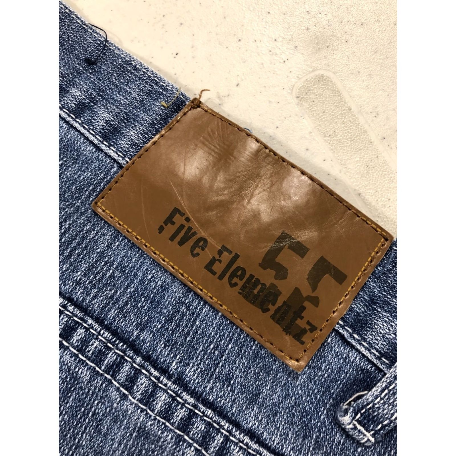 Vintage Five Elements Mens Blue Jeans Shorts Size 44 inseam 20” Adjustable Tie Hem Skate Size US 44 / EU 60 - 2 Thumbnail
