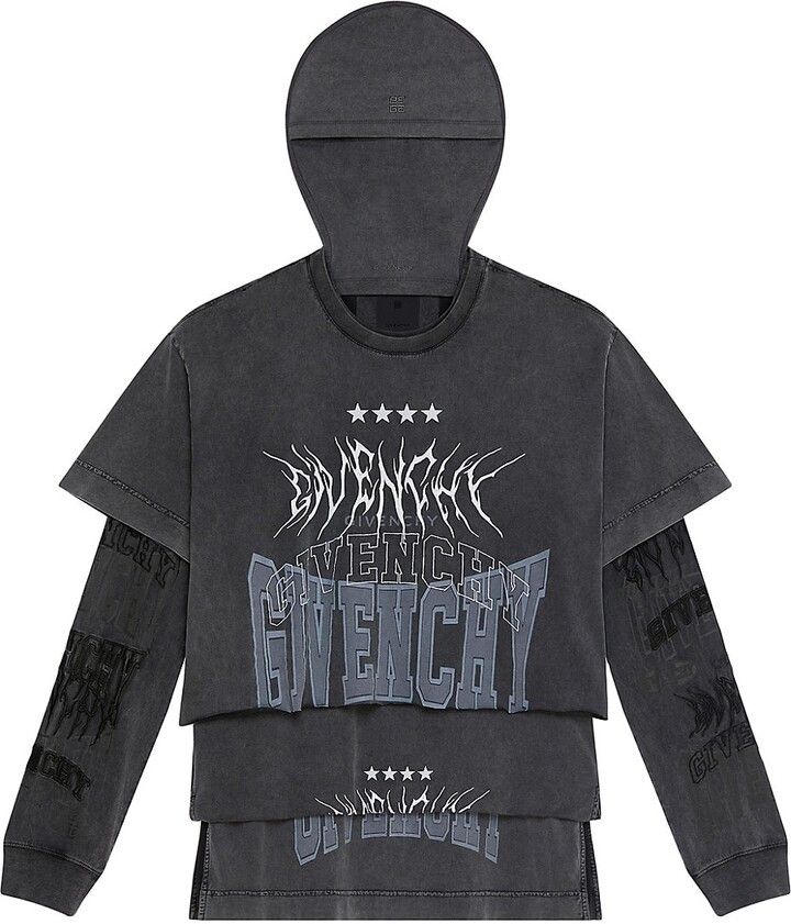 Givenchy o1mle0125 All-in-One T-Shirt Balaclava in Grey Size US L / EU 52-54 / 3 - 1 Thumbnail