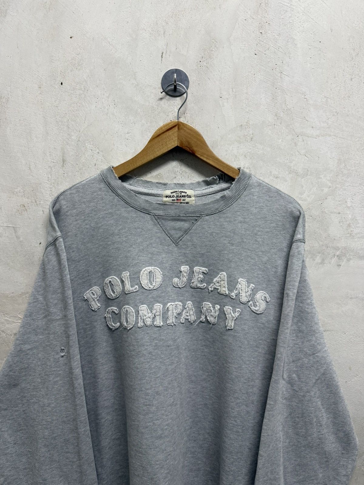 Distressed Vintage Ralph Lauren Polo Jeans Sweatshirt