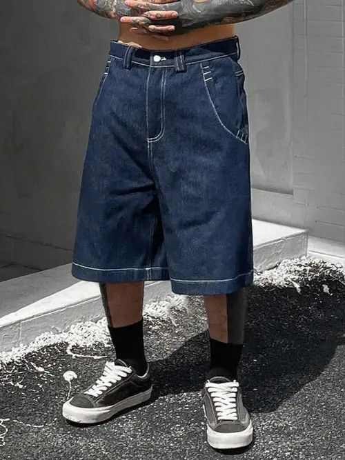 Japanese Brand VINTAGE RETRO 90s drip street shorts jorts Size US 34 / EU 50 - 3 Thumbnail