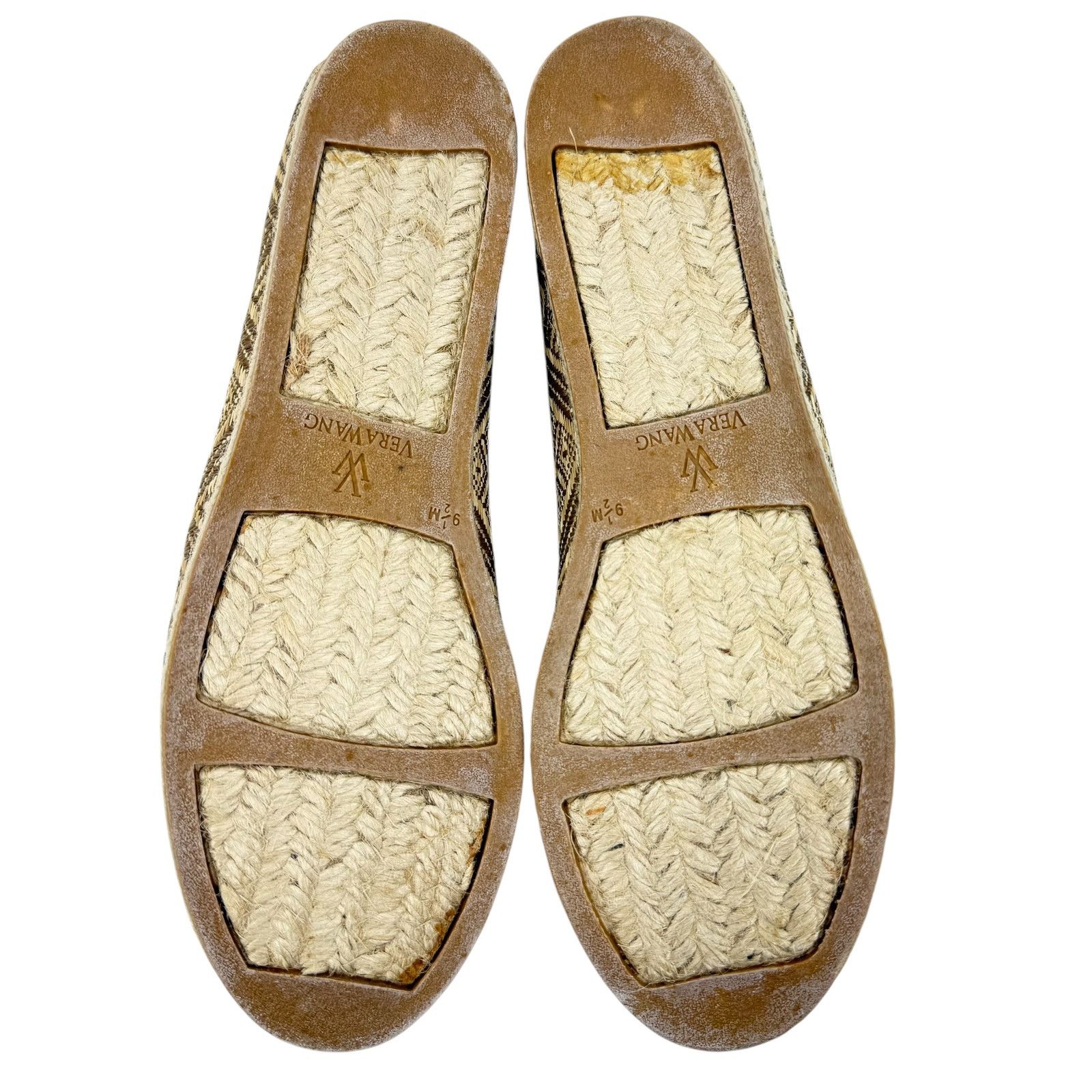 Vera Wang NEW Vera Wang Lavender Eri Basketweave Flats Leather Beige Size US 9.5 / IT 39.5 - 7 Thumbnail