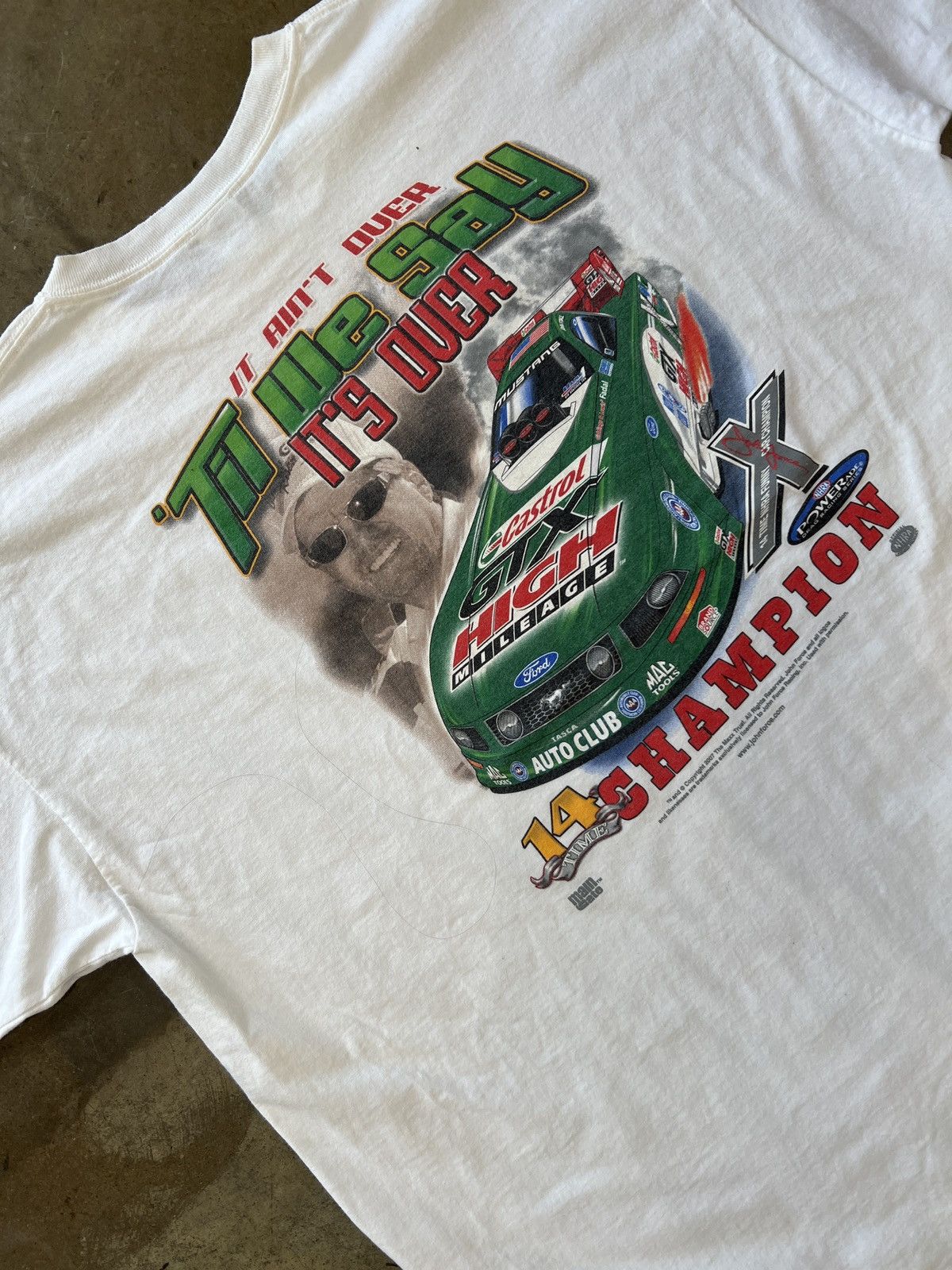 NASCAR × Vintage Vintage NASCAR John Force It's Over Tee Sz. XXXL Size US XXL / EU 58 / 5 - 1 Thumbnail