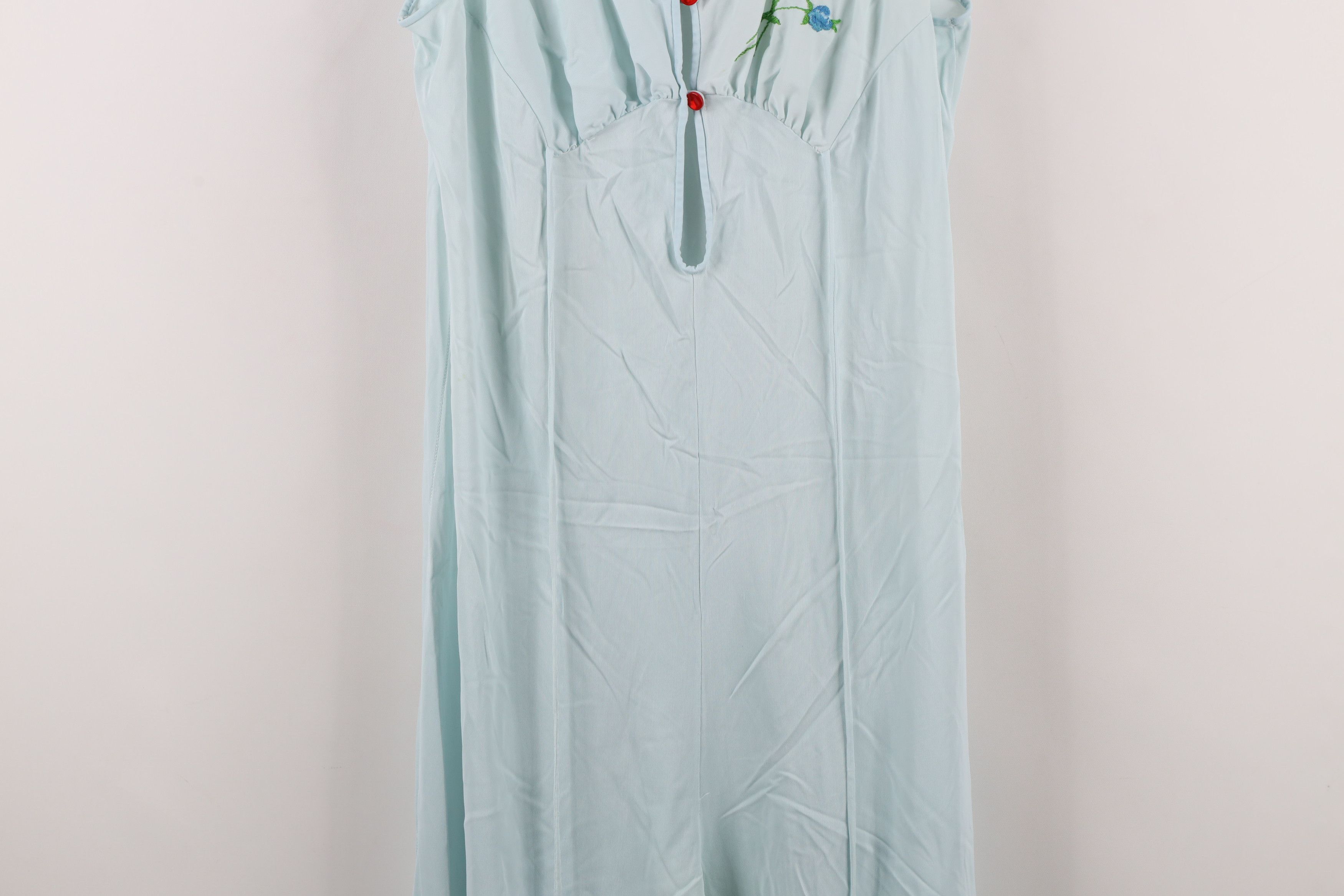 Vintage Vintage 60s 70s Flower Sheer Sleep Jumpsuit Romper Size 28" / US 6 / IT 42 - 3 Thumbnail