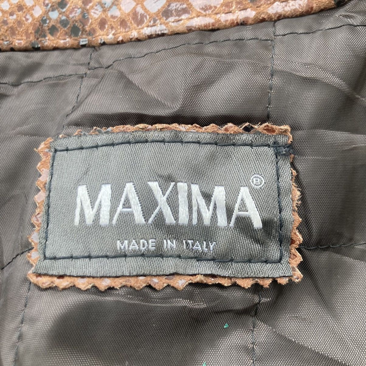VINTAGE MAXIMA VERA PELLE SNAKE DESIGN LEATHER JACKET