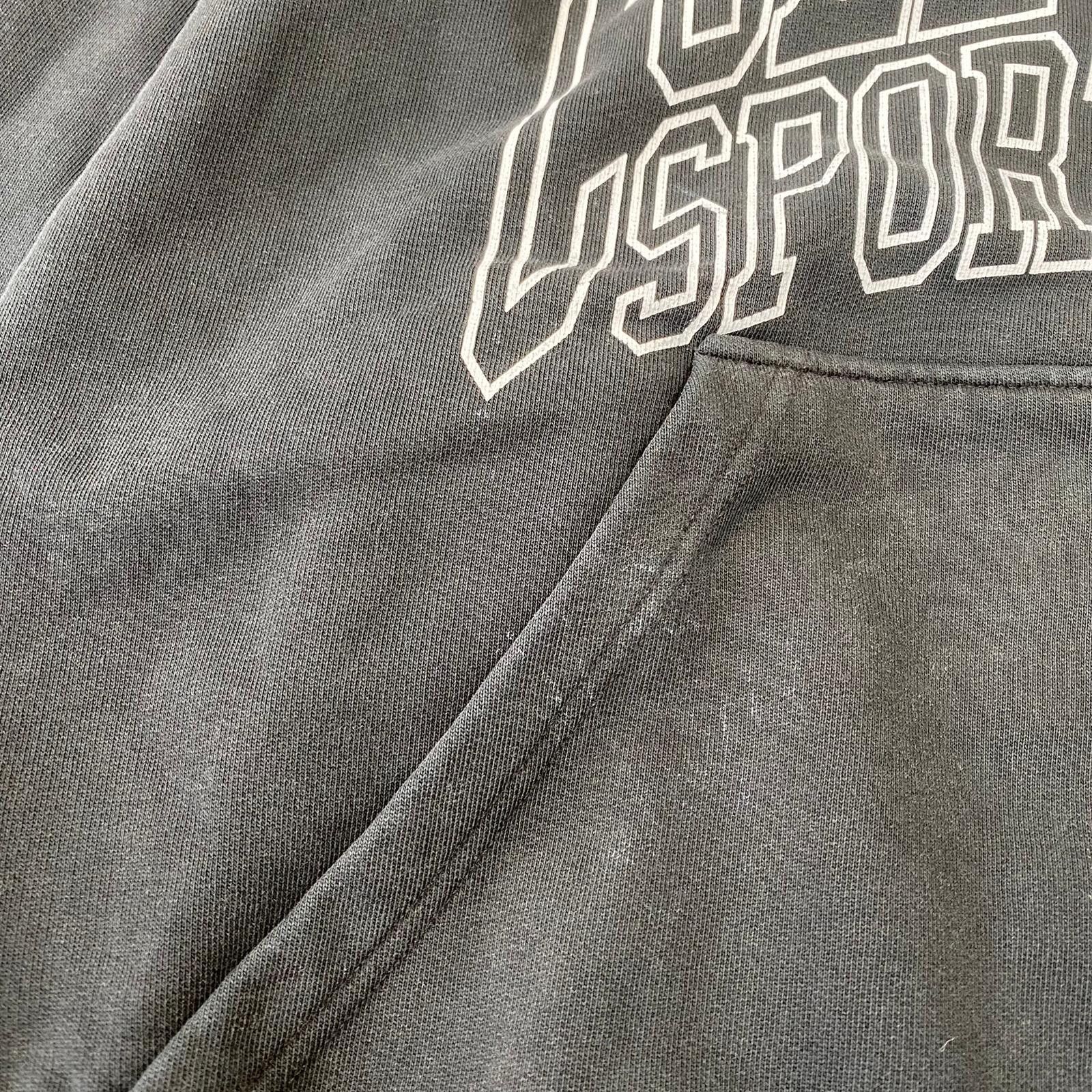 Cole Buxton Washed Black Sportswear Arc Logo Oversized Zip Hoodie Size US M / EU 48-50 / 2 - 7 Thumbnail