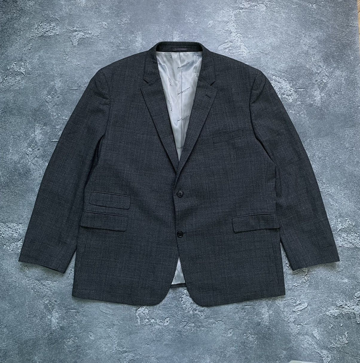 Aquascutum Vintage Aquascutum Blazer Jacket Navy Logo Wool Rich Size 50S - 1 Thumbnail