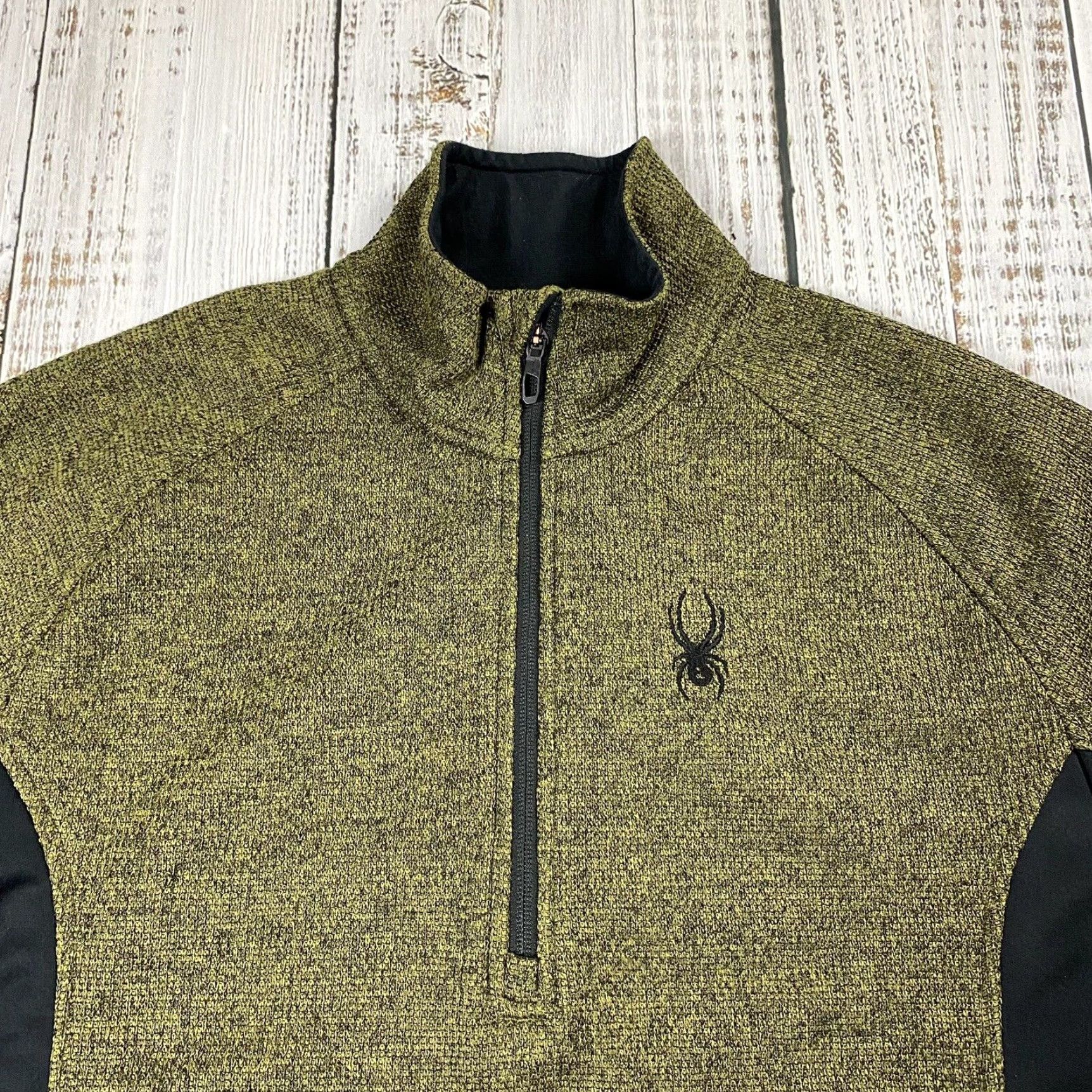 Spyder Spyder OUTBOUND Core Knit Mens Green Black 1/2 Zip Sweater Pullover Jacket L Size US L / EU 52-54 / 3 - 2 Thumbnail
