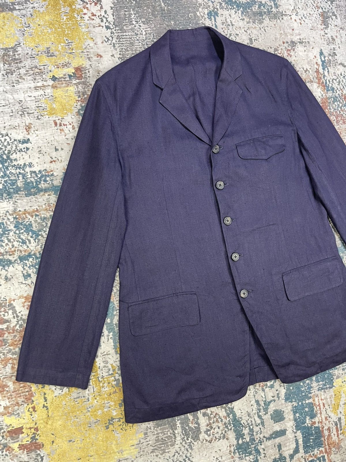 Y's for Men Yohji Yamamoto A/W 2016 Y’s For Men Indigo Hemp Jacket Size US M / EU 48-50 / 2 - 3 Thumbnail