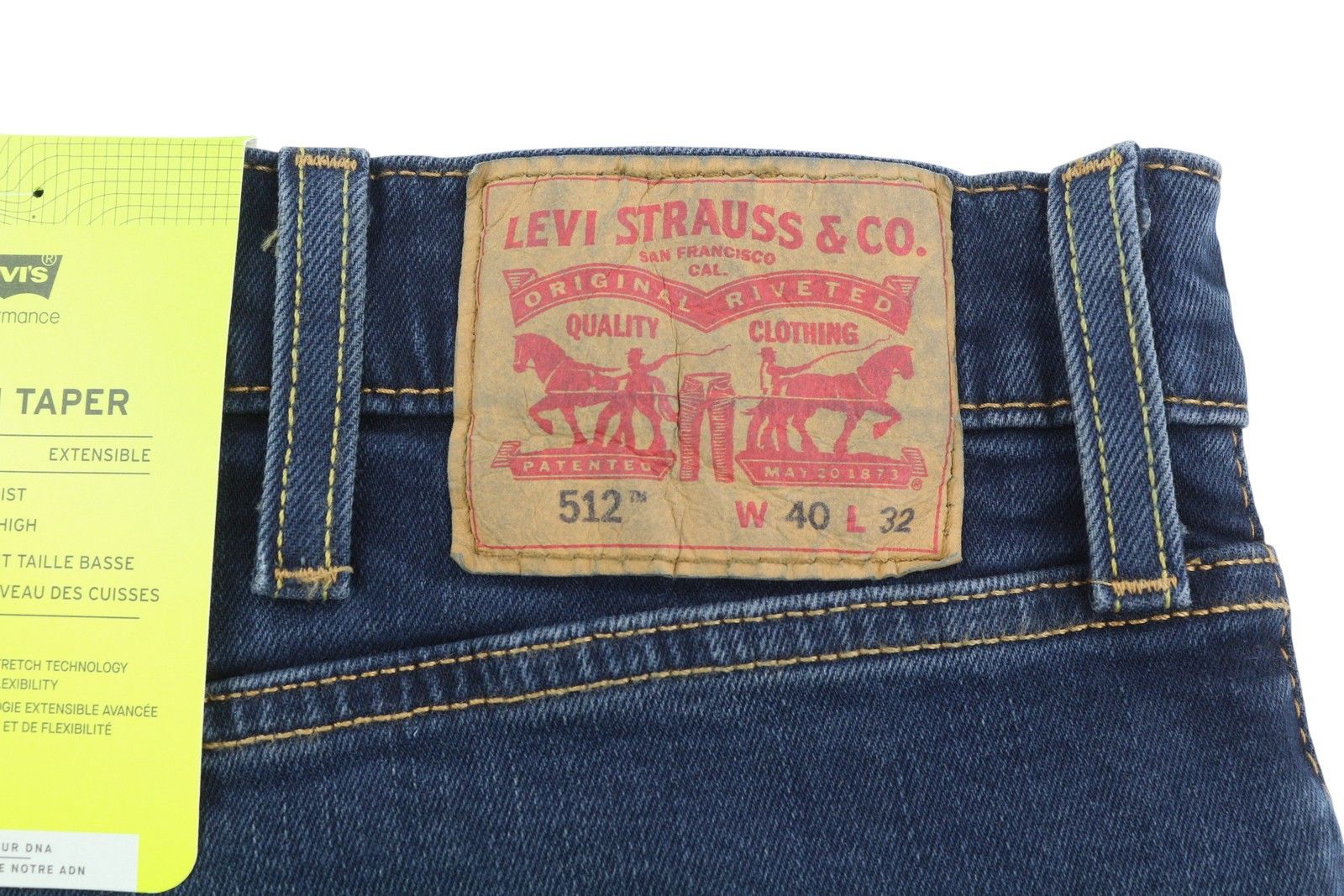 Levi's 512 W40/L32 Blue Faded Slim Taper Stretch Jeans 87074 Size US 40 / EU 56 - 11 Thumbnail