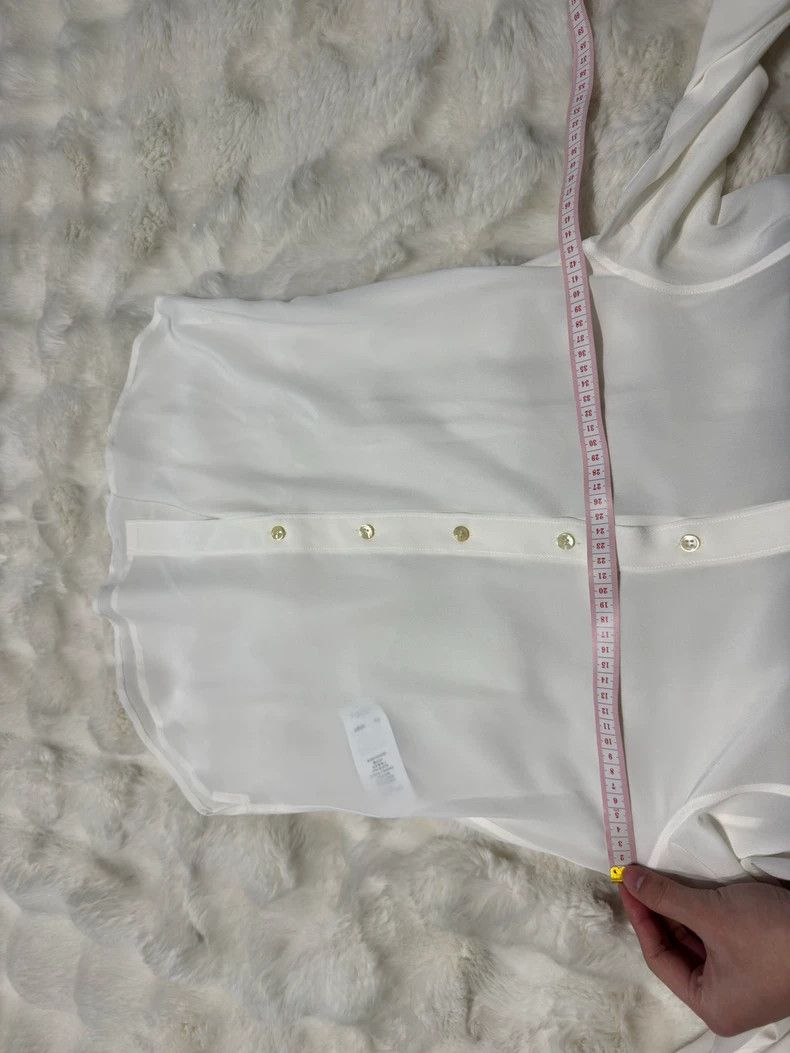 Yves Saint Laurent saint laurent Pure white mulberry silk shirt 2503-Nextarrow Size XXS / US 00 / IT 34 - 8 Thumbnail