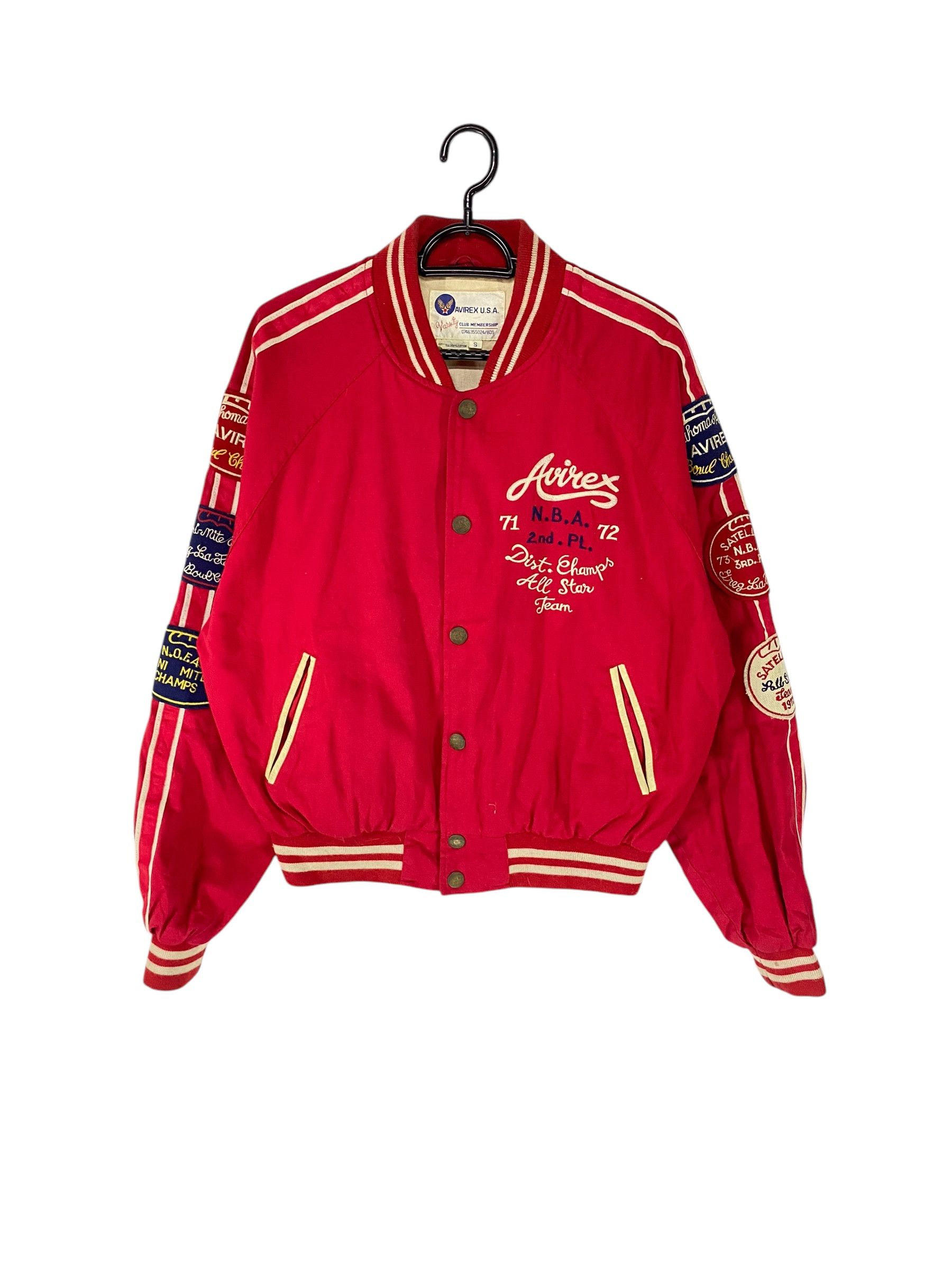 2000s Avirex embroidered logo varsity jacket