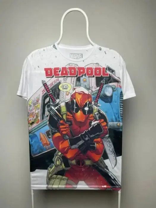 DC Comics Deadpool T-shirt anima tee movie size M white vintage Size US M / EU 48-50 / 2 - 1 Thumbnail