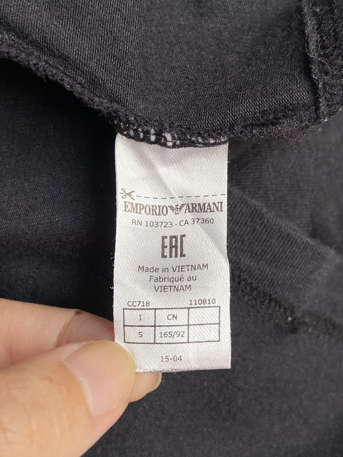 Emporio Armani EMPORIO ARMANI Black T-shirt Size US XS / EU 42 / 0 - 12 Thumbnail